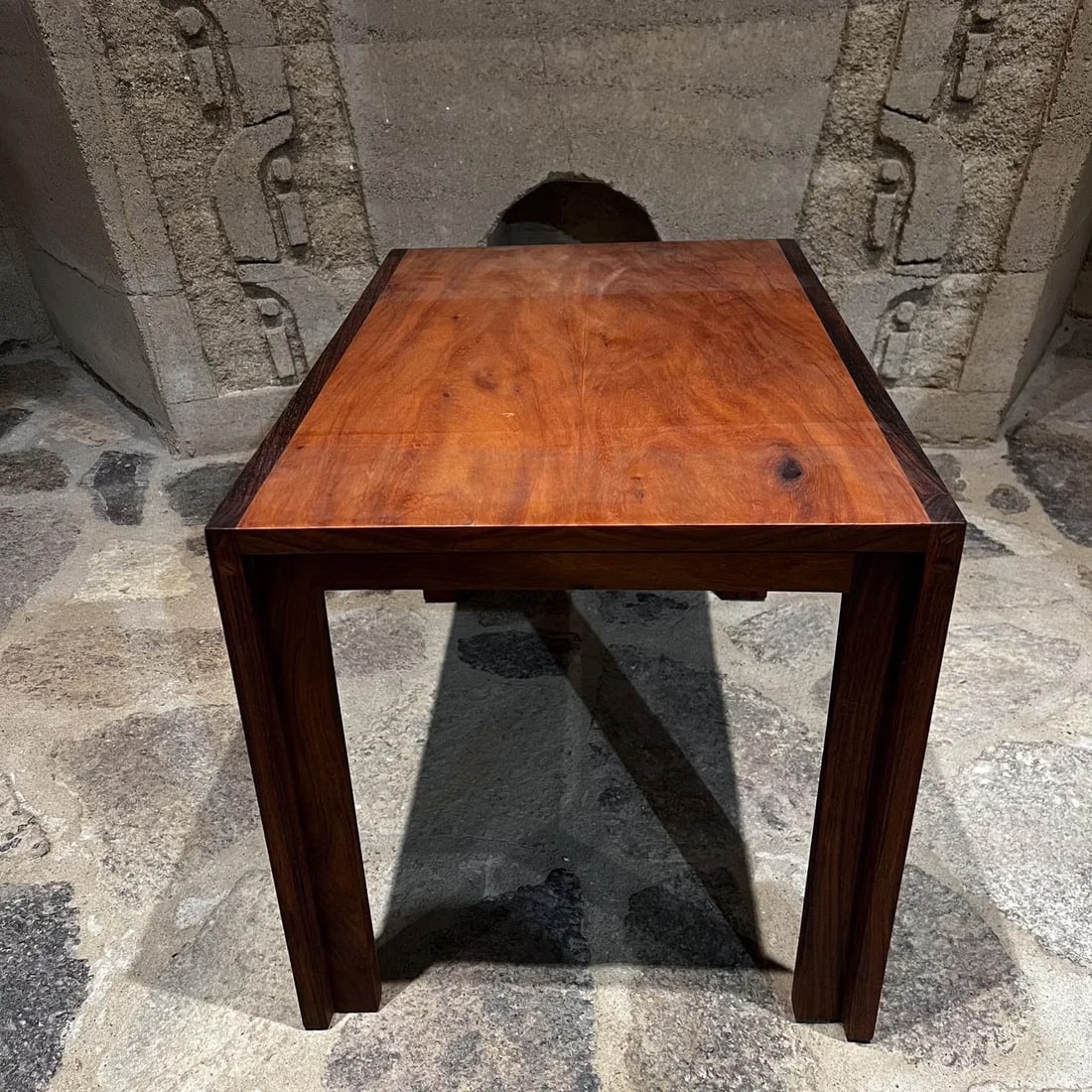 Mid-Century Modern Studio Side Table Solid Rosewood & Mahogany - 3