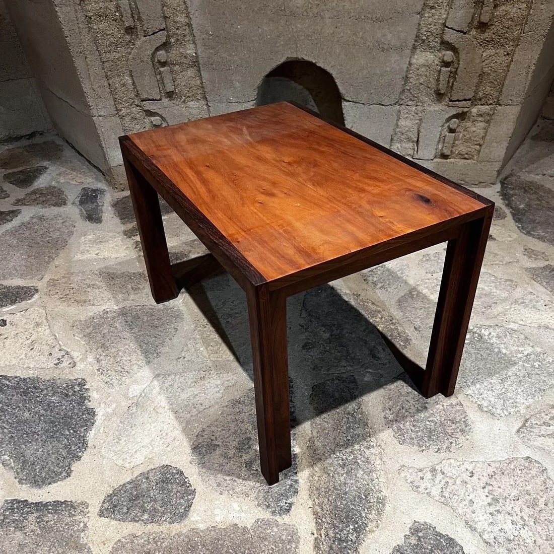 Mid-Century Modern Studio Side Table Solid Rosewood & Mahogany - 5