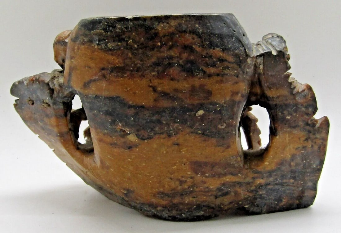 Antique Chinese Carved Soapstone Spill Vase - 12