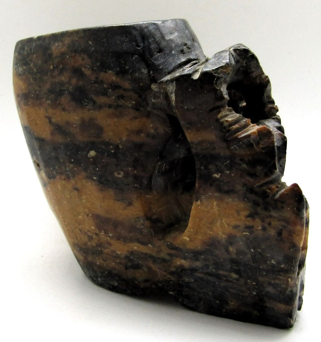 Antique Chinese Carved Soapstone Spill Vase - 8