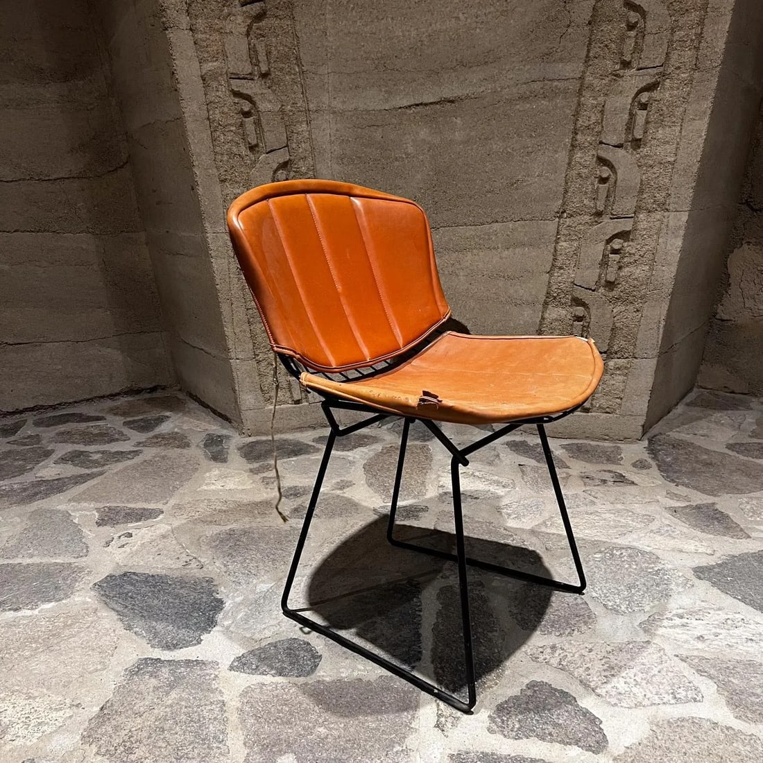 1970s Harry Bertoia for Knoll Black Wire Side Chair - 5