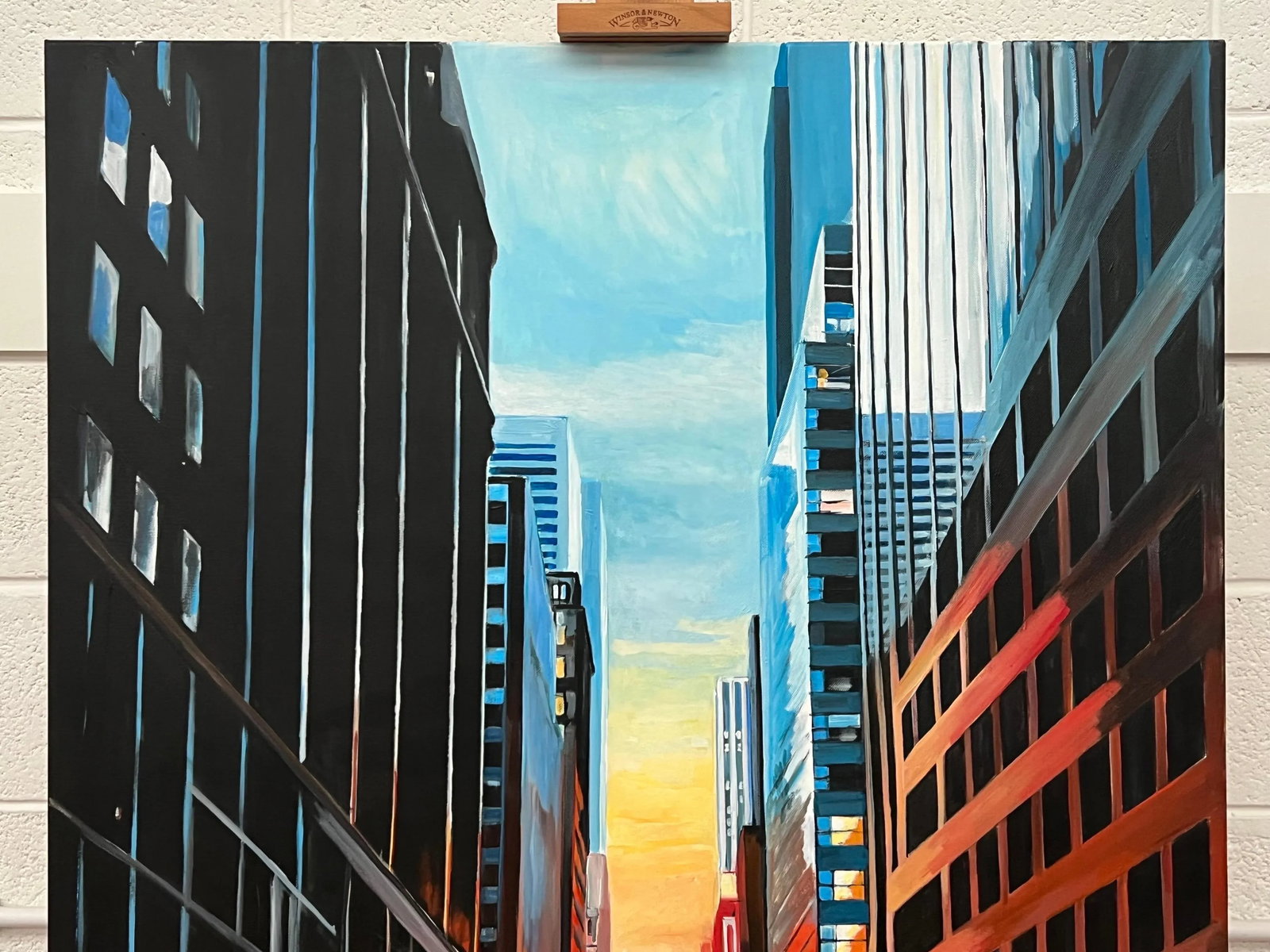 Manhattan Henge New York City Dramatic Sunset - Unique Original Cityscape Art by British Contemporar - 6