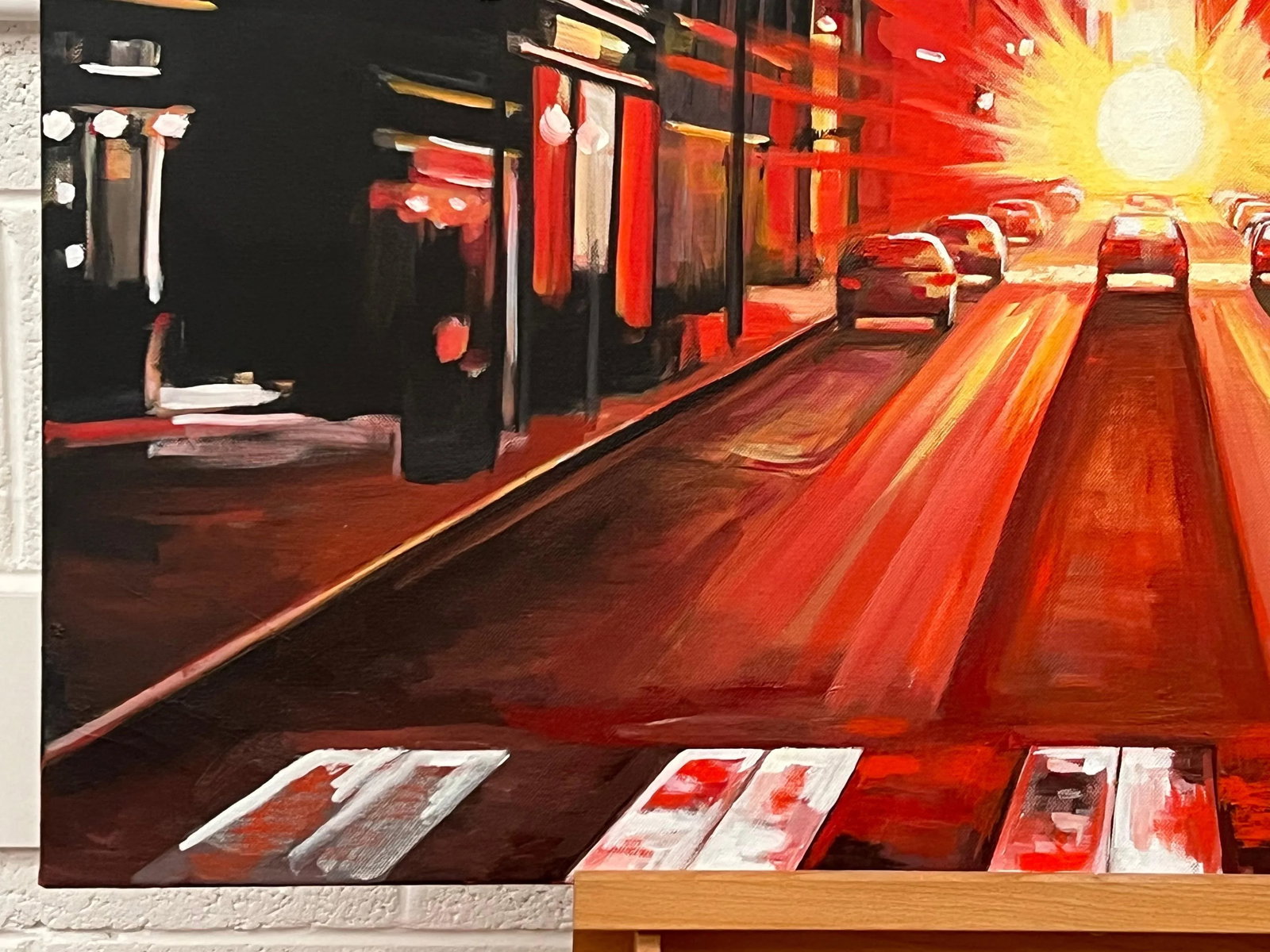 Manhattan Henge New York City Dramatic Sunset - Unique Original Cityscape Art by British Contemporar - 9