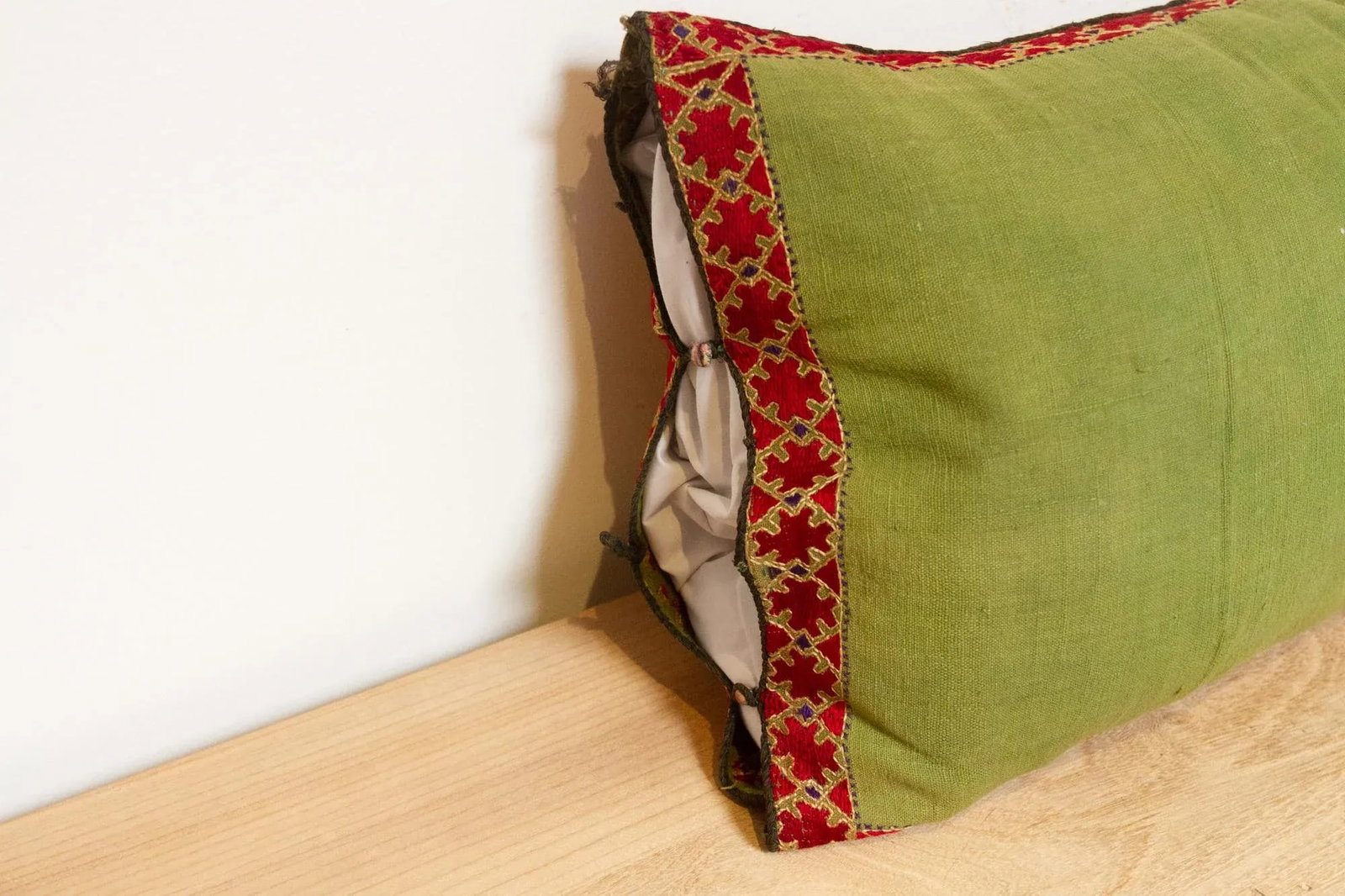 Antique Kesari Sindh Silk Pillow - 6
