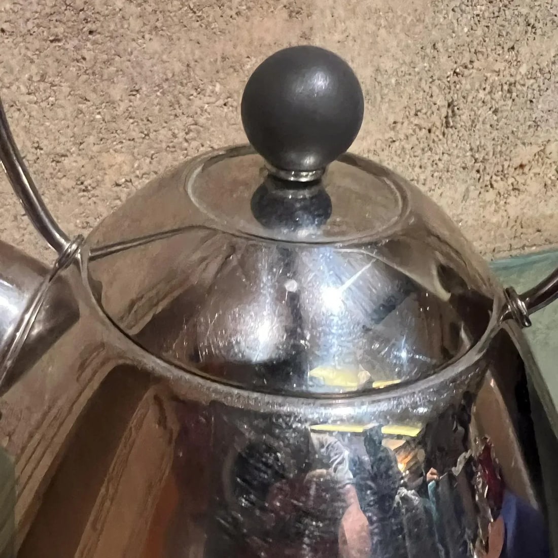1980s Vintage Alessi Tea Kettle Stainless White Italy - 6