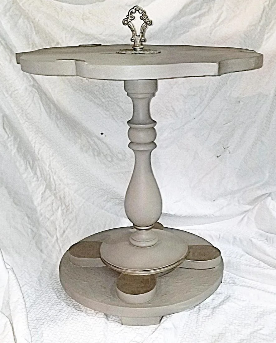 Painted Solid Wood Side Table - 2