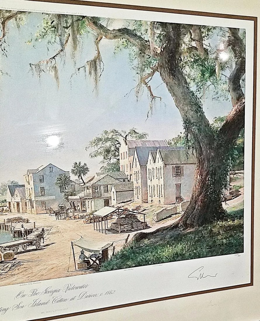 John Stobart Signed Numbered Limited Edition Print, "Georgia Waterfront", Framed - 3