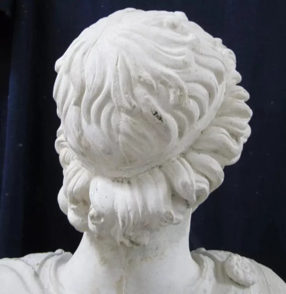 1960s Large Vintage Patinated Cast Concrete Bust of Julius Caesar - 8