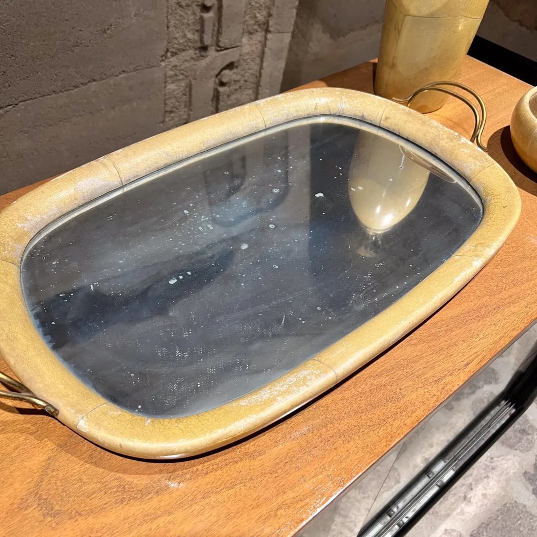 1950s Aldo Tura Lacquered Goatskin Brass Barware Set - 10