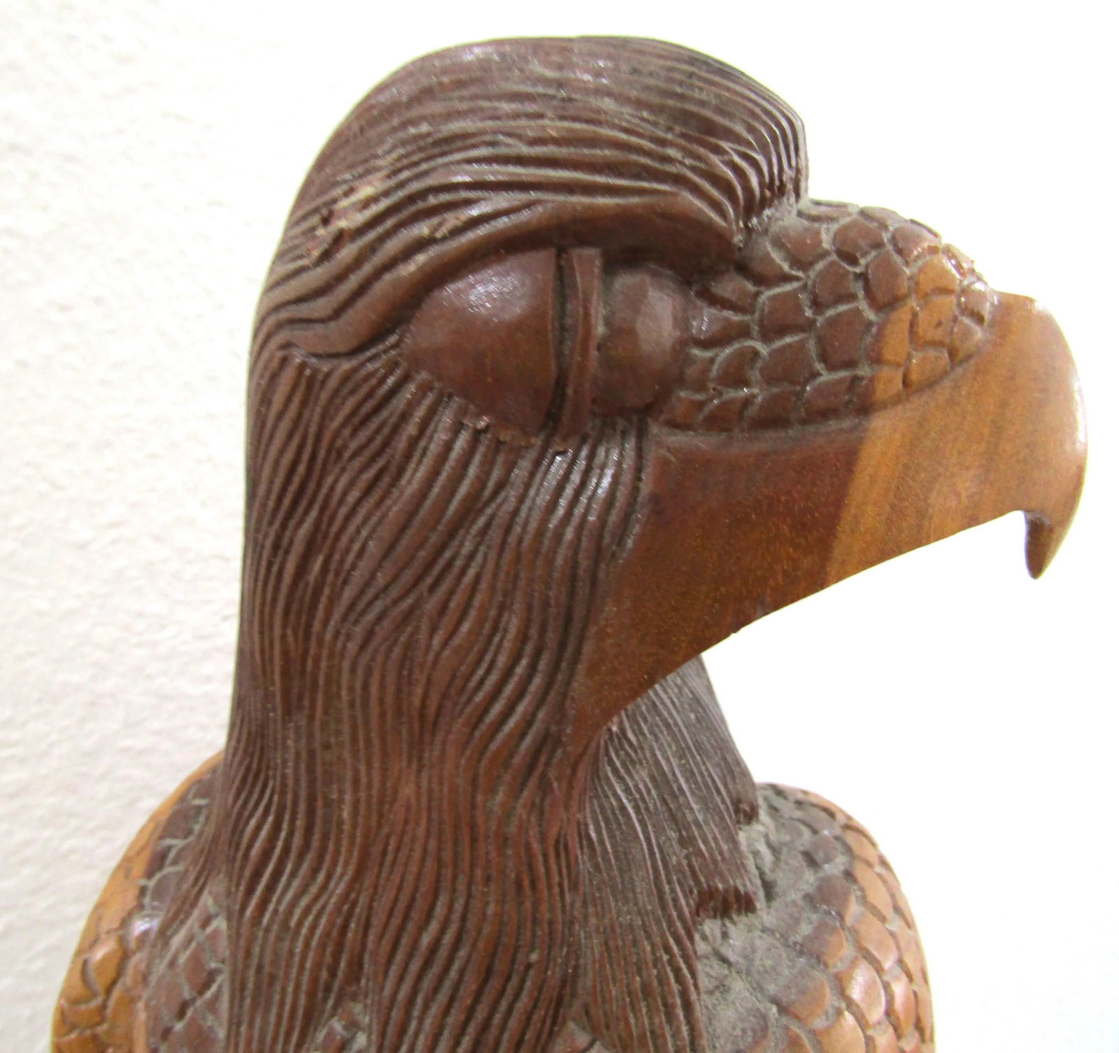 Vintage Peter Bridgewater 1982 Hand Carved Eagle Sculpture Nassau - 11
