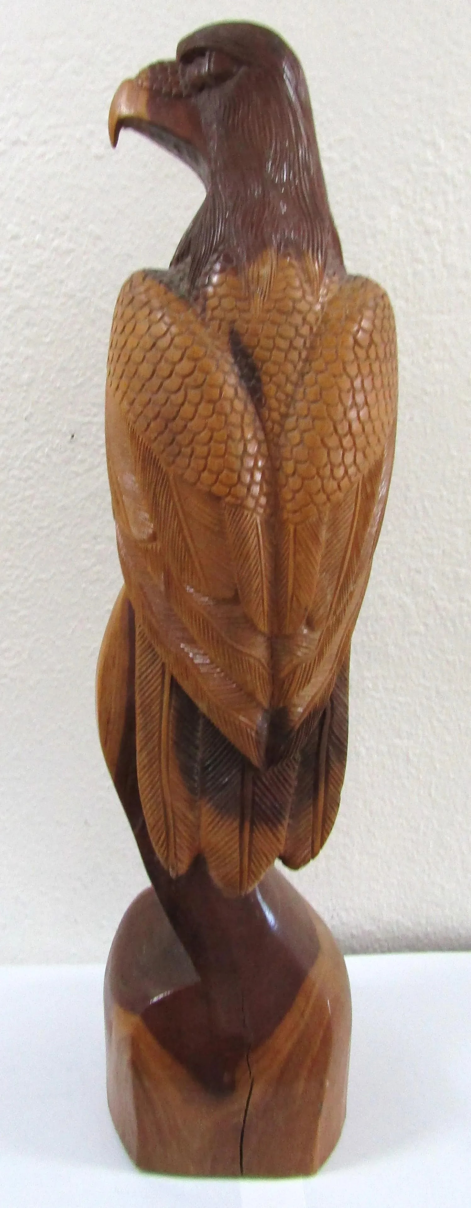Vintage Peter Bridgewater 1982 Hand Carved Eagle Sculpture Nassau - 3