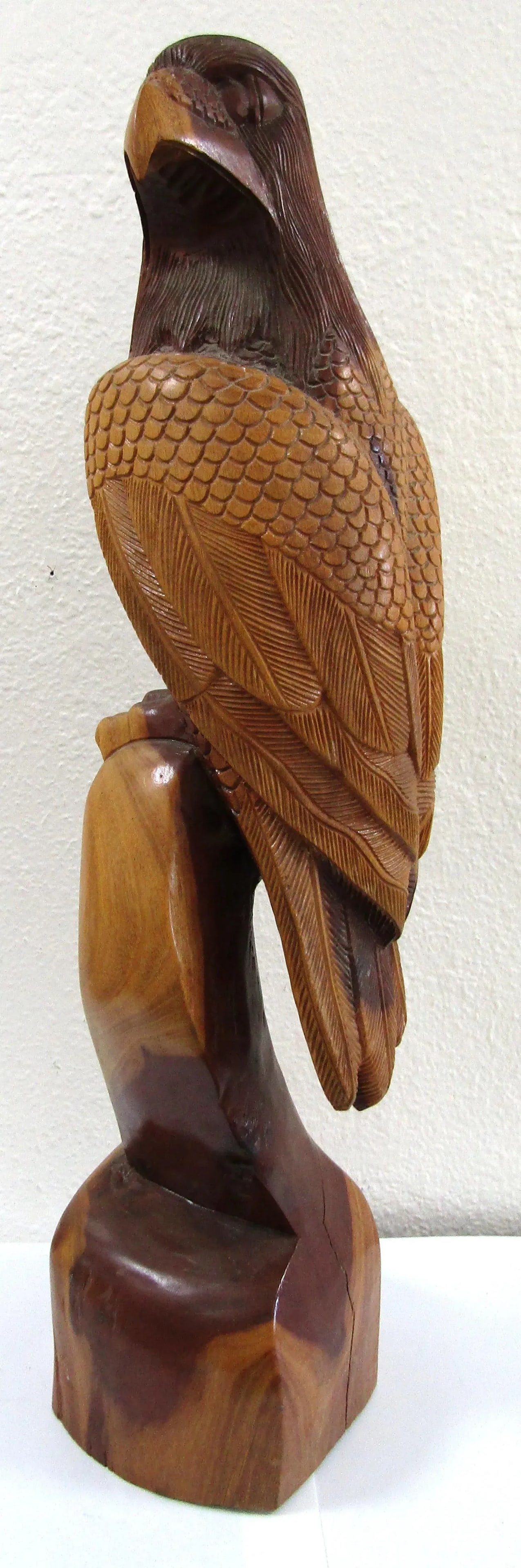 Vintage Peter Bridgewater 1982 Hand Carved Eagle Sculpture Nassau - 4