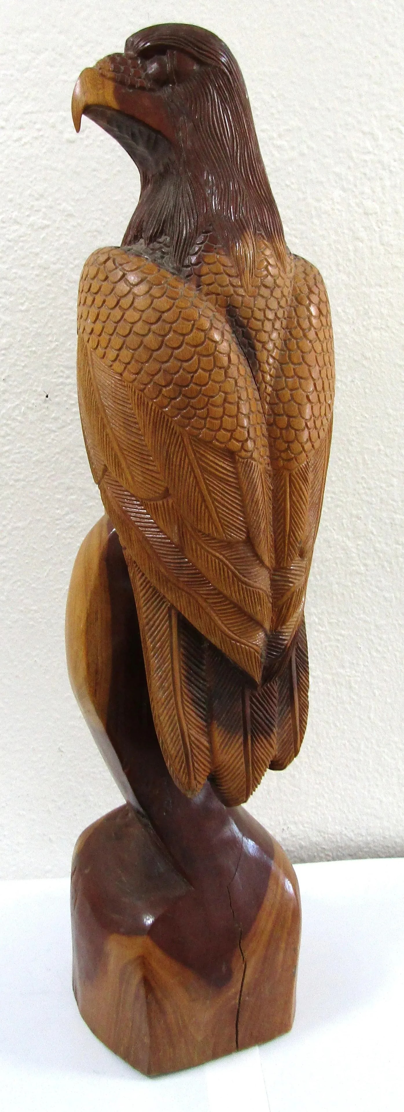 Vintage Peter Bridgewater 1982 Hand Carved Eagle Sculpture Nassau - 5