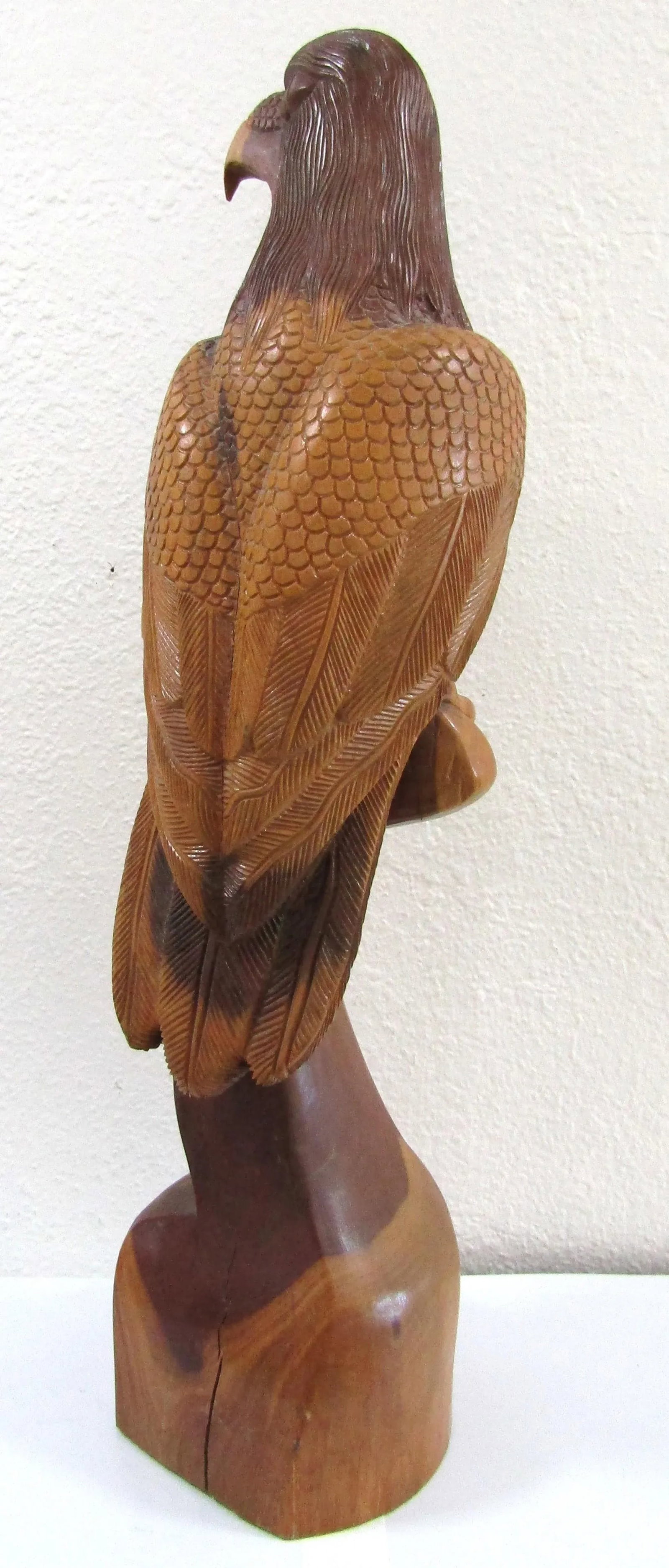 Vintage Peter Bridgewater 1982 Hand Carved Eagle Sculpture Nassau - 6