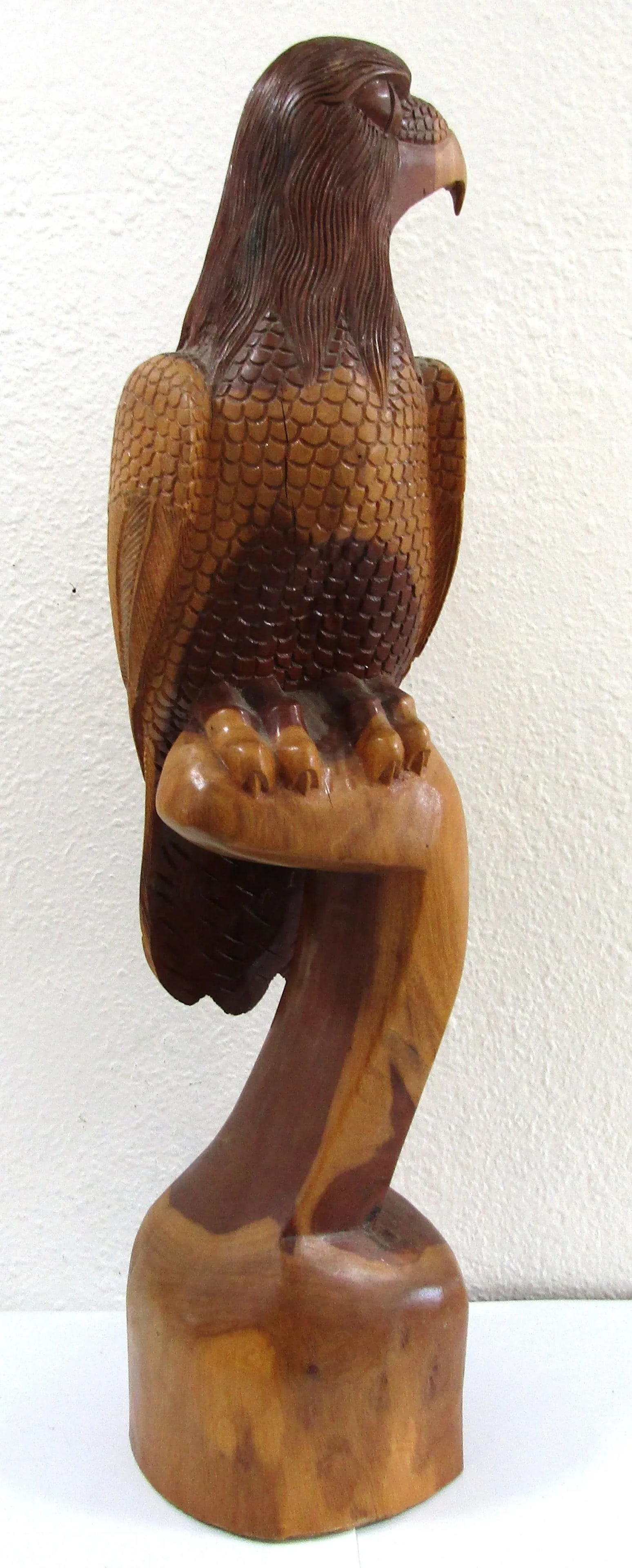 Vintage Peter Bridgewater 1982 Hand Carved Eagle Sculpture Nassau - 8