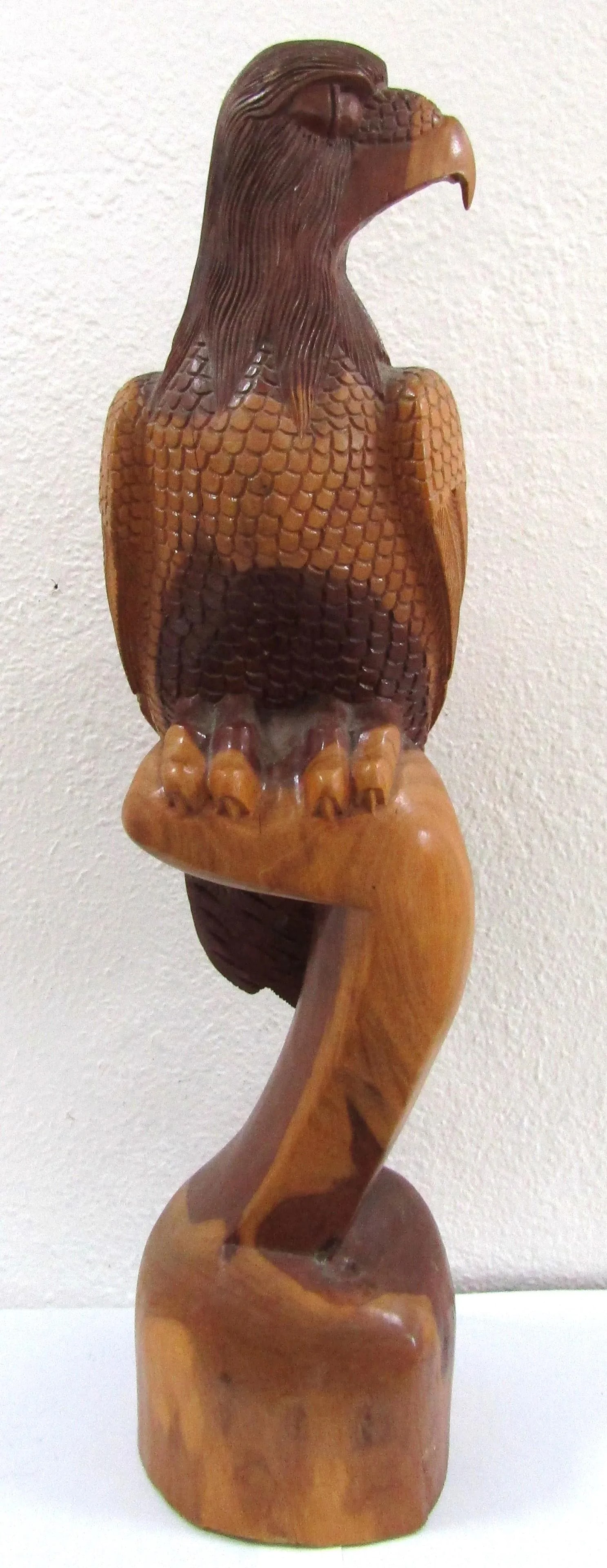 Vintage Peter Bridgewater 1982 Hand Carved Eagle Sculpture Nassau - 9