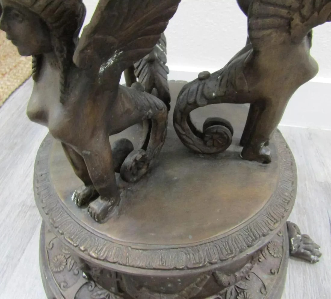 Late 18th Century French Empire Style Bronze Jardiniere With Female Griffons and Cherubs - 10
