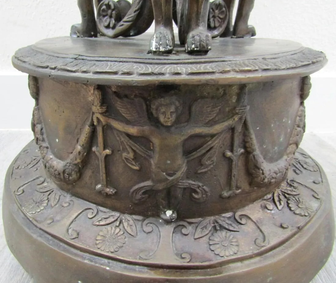Late 18th Century French Empire Style Bronze Jardiniere With Female Griffons and Cherubs - 7