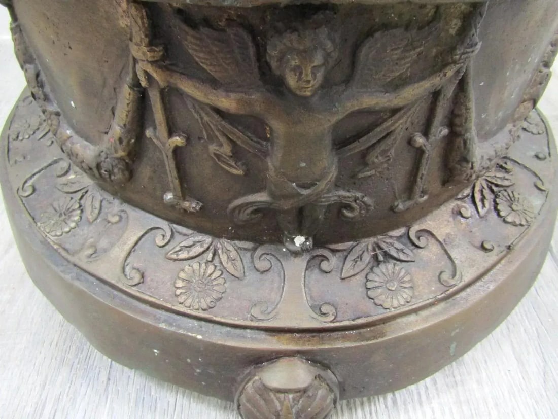 Late 18th Century French Empire Style Bronze Jardiniere With Female Griffons and Cherubs - 8