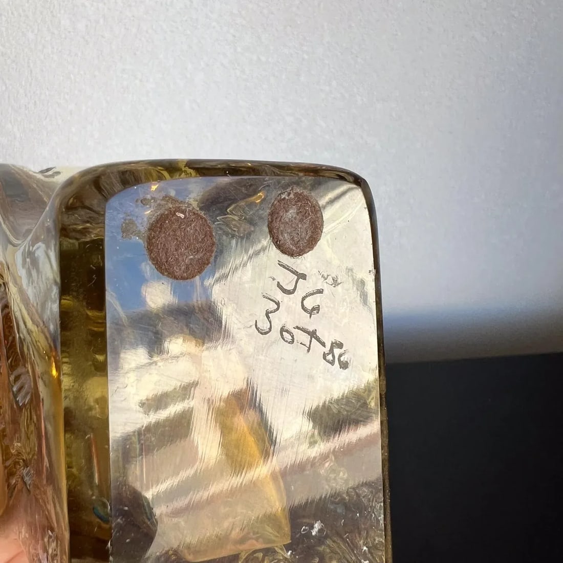 1970s Amber Art Glass Vase Kurt Wokan for Ingrid GlashÃ¼tte - 4