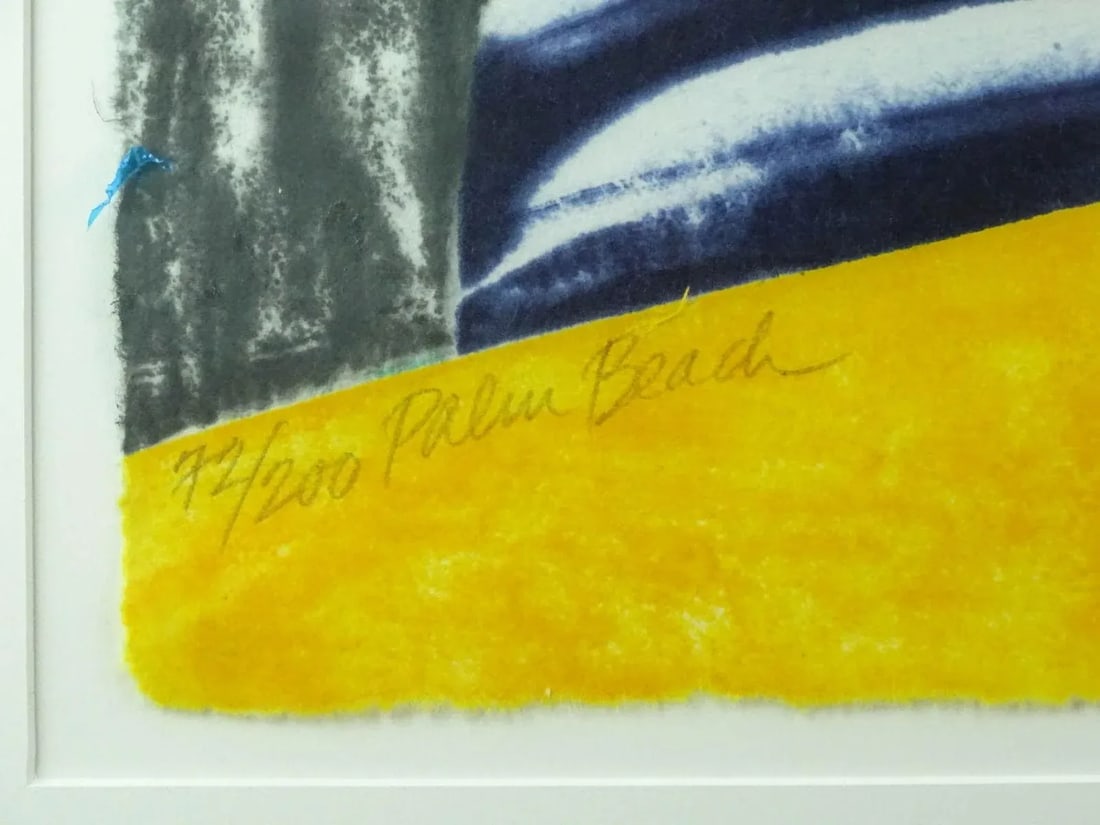 1970s Original Signed Carol Summers "Palm Beach" Woodcut, Framed - 3