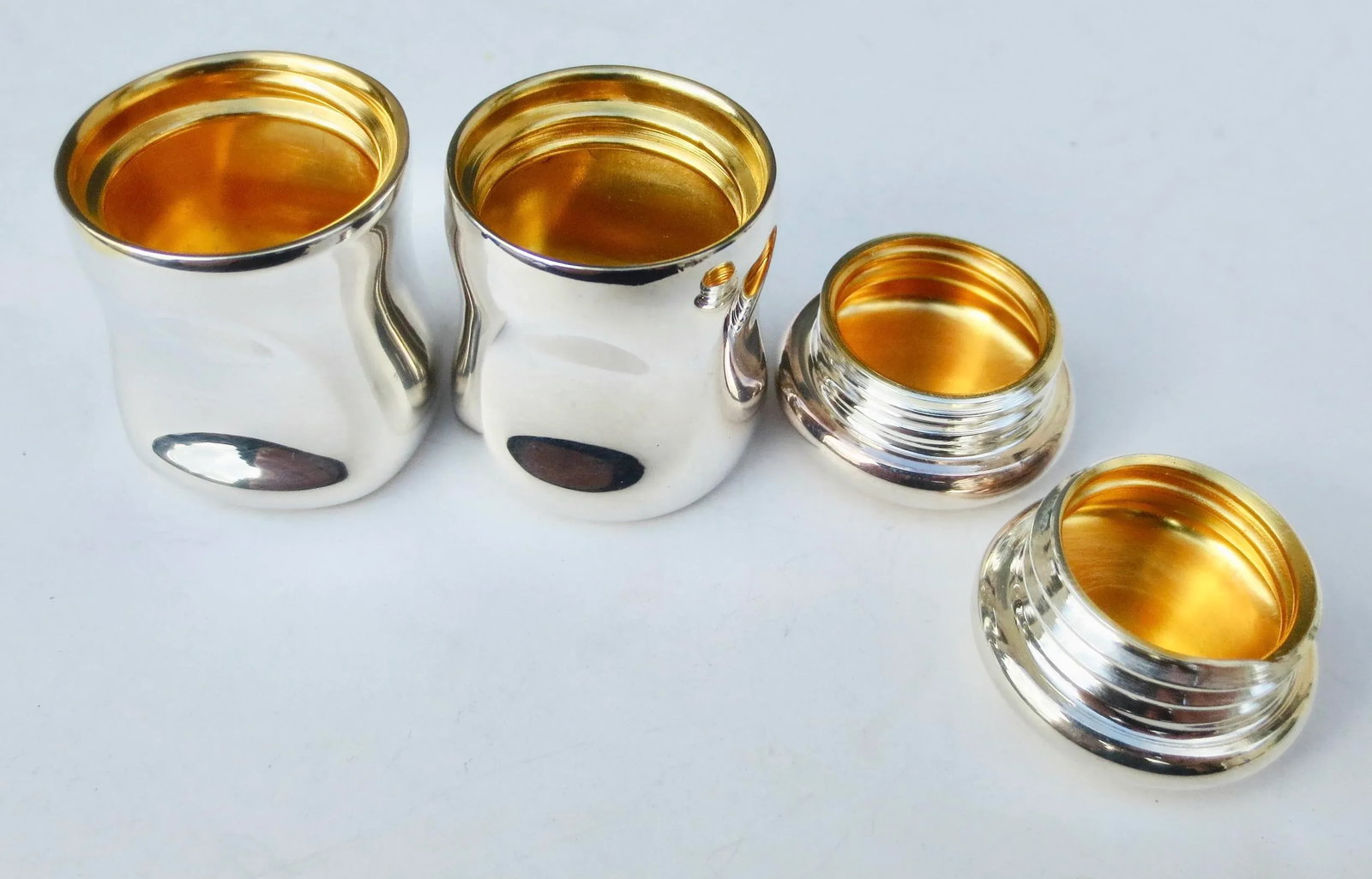 Tiffany Elsa Peretti Sterling Silver Thumb Print Pill Box- a Pair of 2 - 5