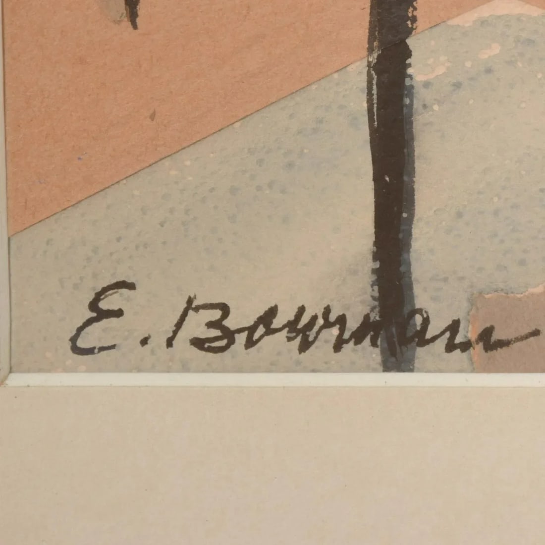 Modern Art Abstract Painting Pastel on Paper Signed E. Bowmann - 7
