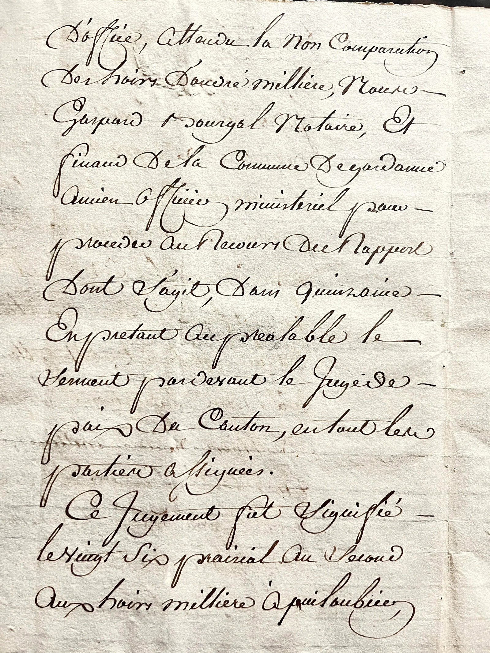 Antique Early 19th Century French Vineyard Calligraphy Contract on Parchment in Floating Frames - a - 9