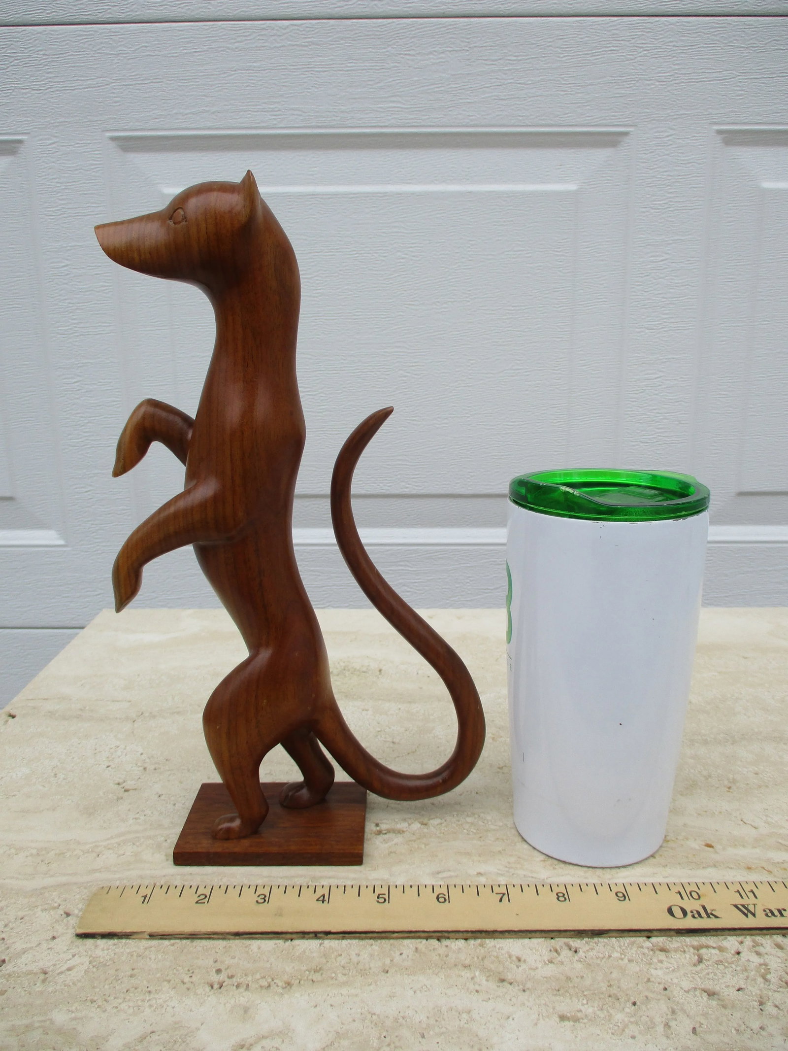 Carved Wooden Weasel Signed A. Crowe & Attributed to Amanda Crowe - 12