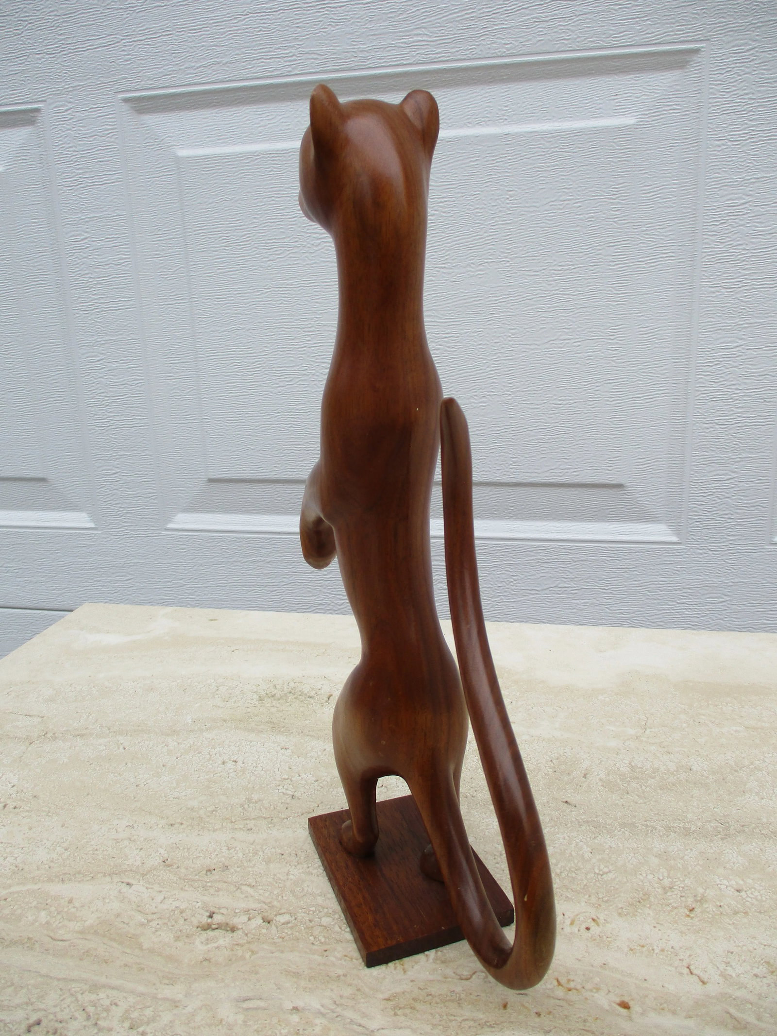 Carved Wooden Weasel Signed A. Crowe & Attributed to Amanda Crowe - 4