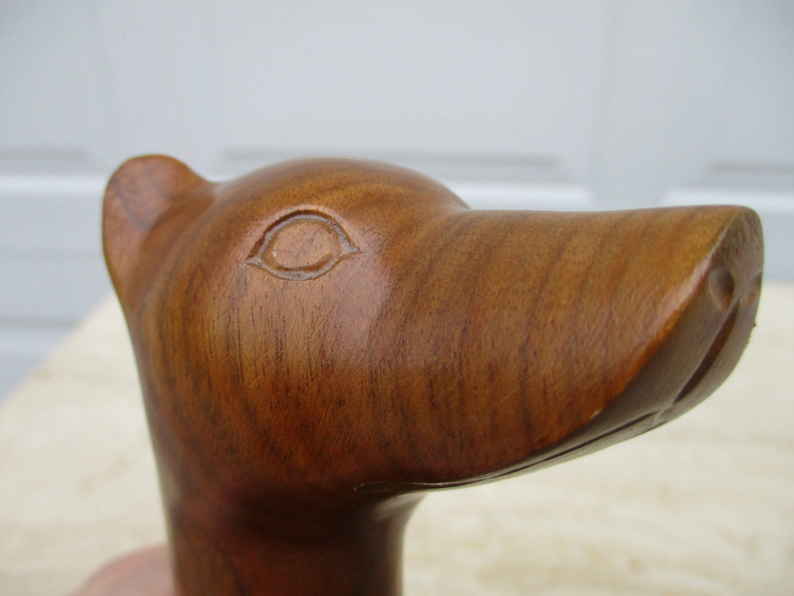 Carved Wooden Weasel Signed A. Crowe & Attributed to Amanda Crowe - 5