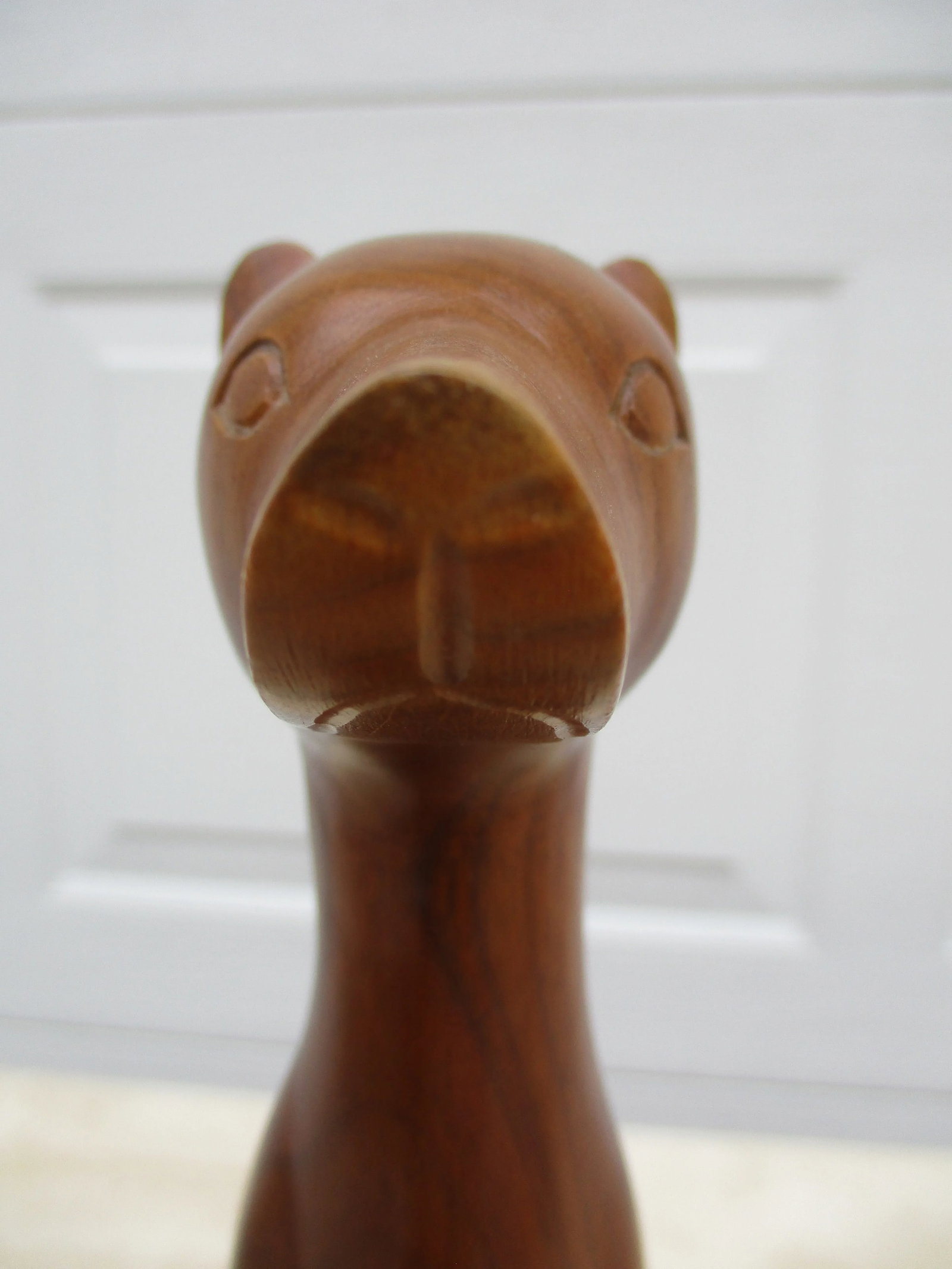 Carved Wooden Weasel Signed A. Crowe & Attributed to Amanda Crowe - 6