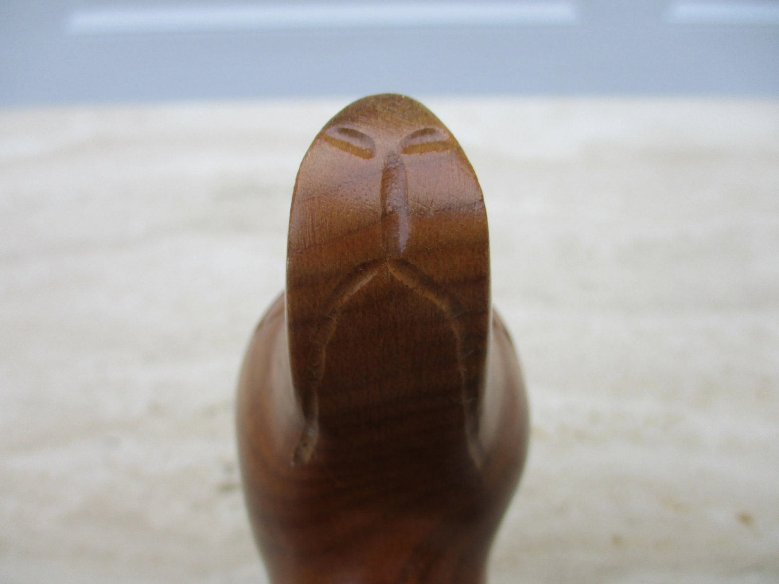Carved Wooden Weasel Signed A. Crowe & Attributed to Amanda Crowe - 7