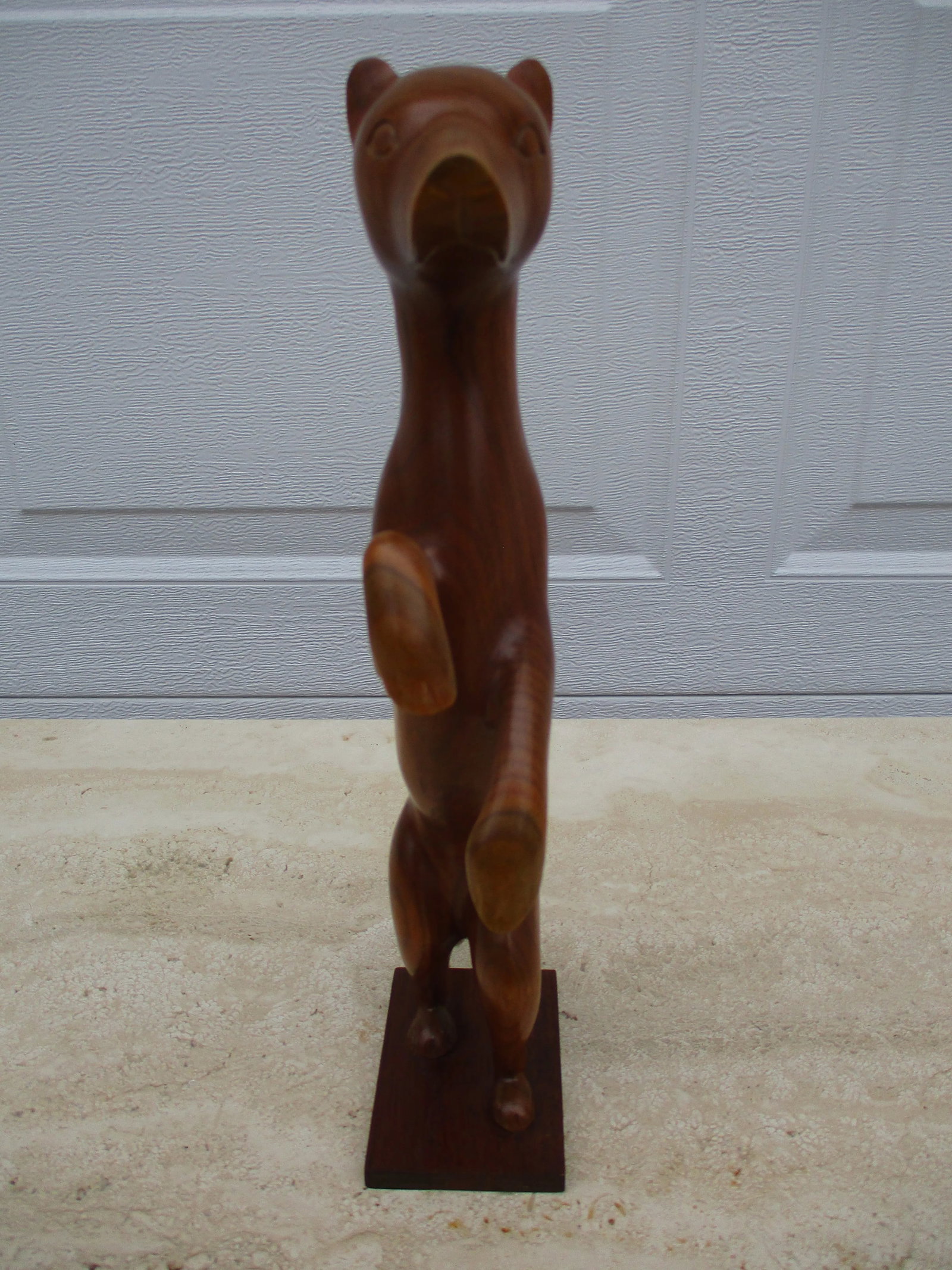 Carved Wooden Weasel Signed A. Crowe & Attributed to Amanda Crowe - 9