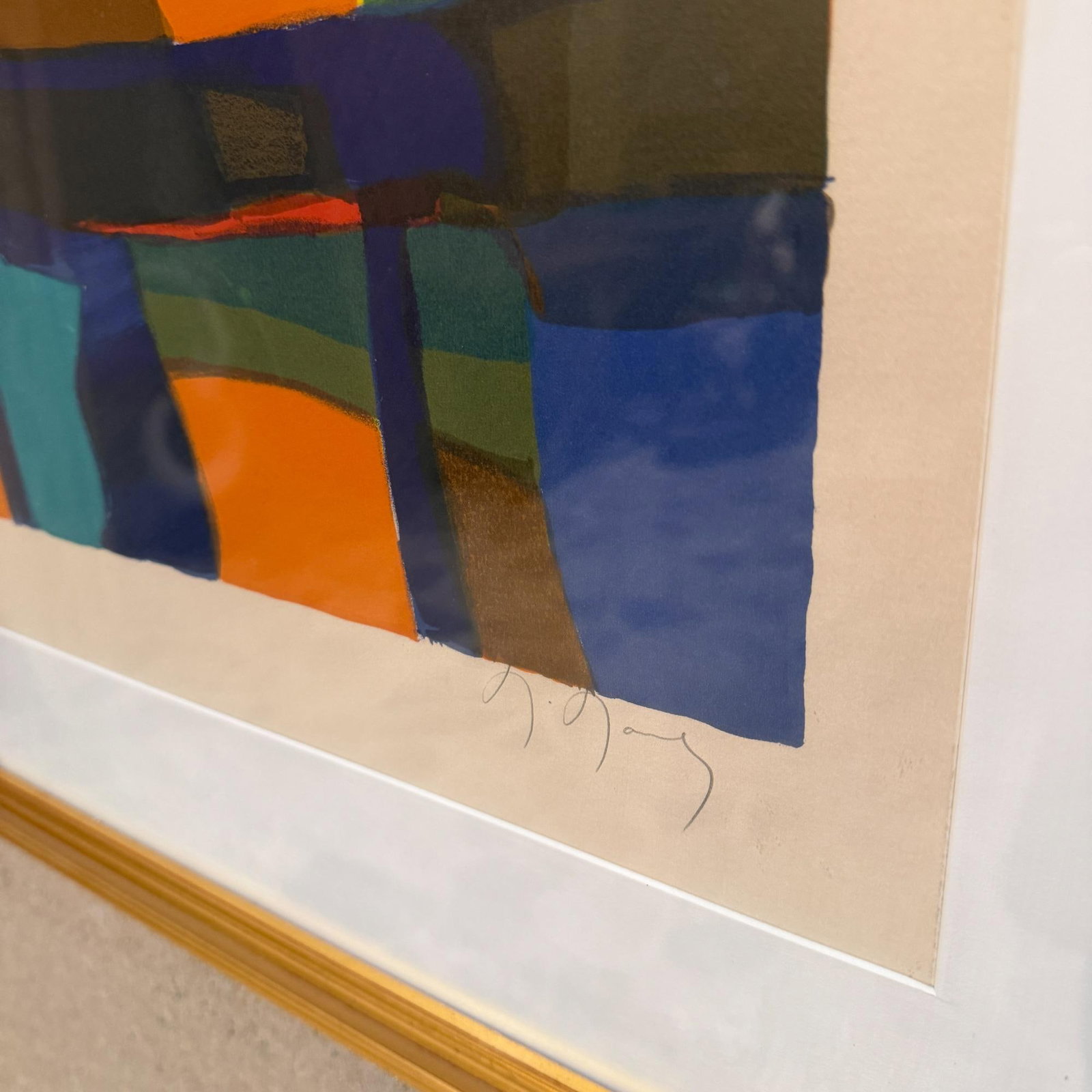 1960s Abstract French Art Still Life Color Lithograph Marcel Mouly - 4
