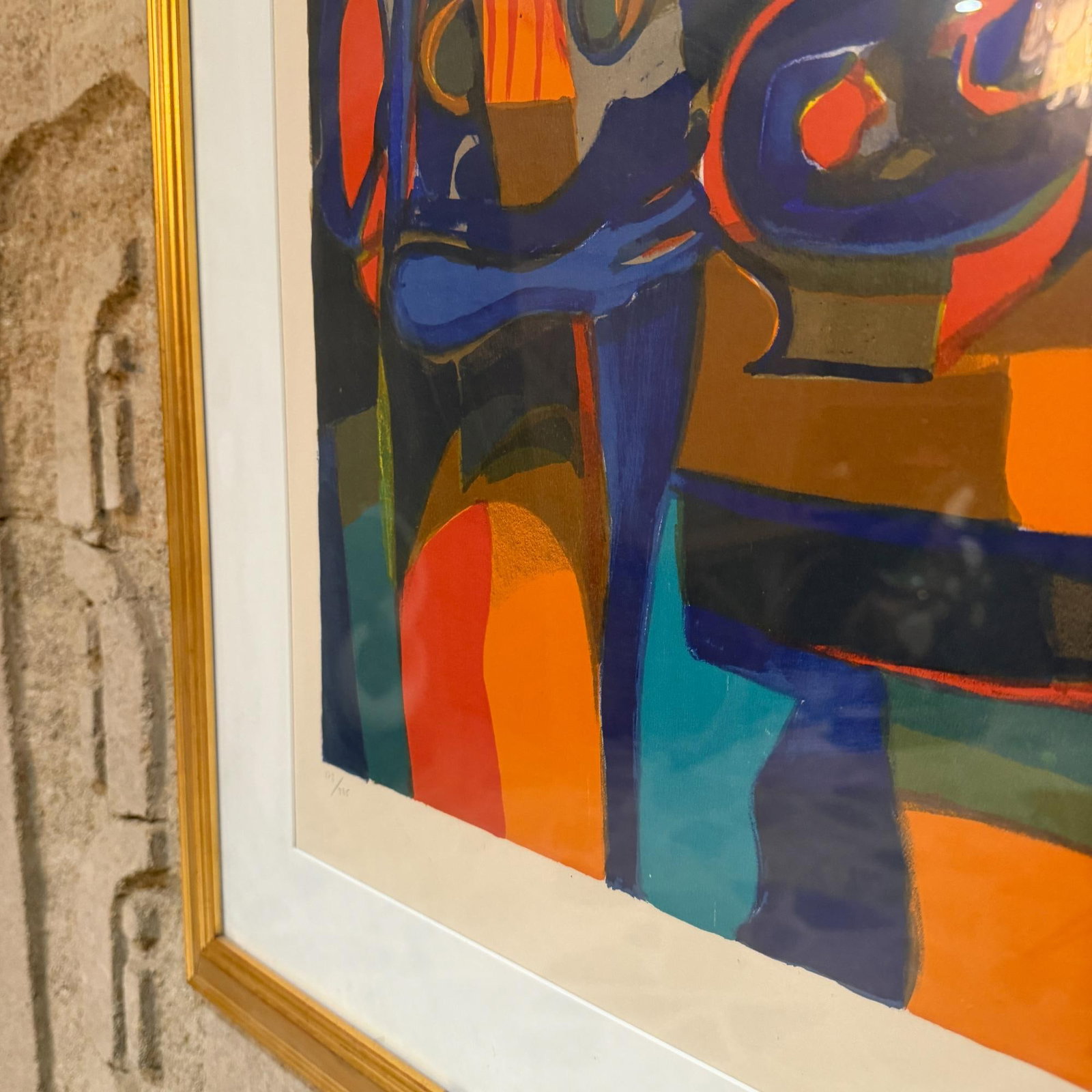 1960s Abstract French Art Still Life Color Lithograph Marcel Mouly - 5