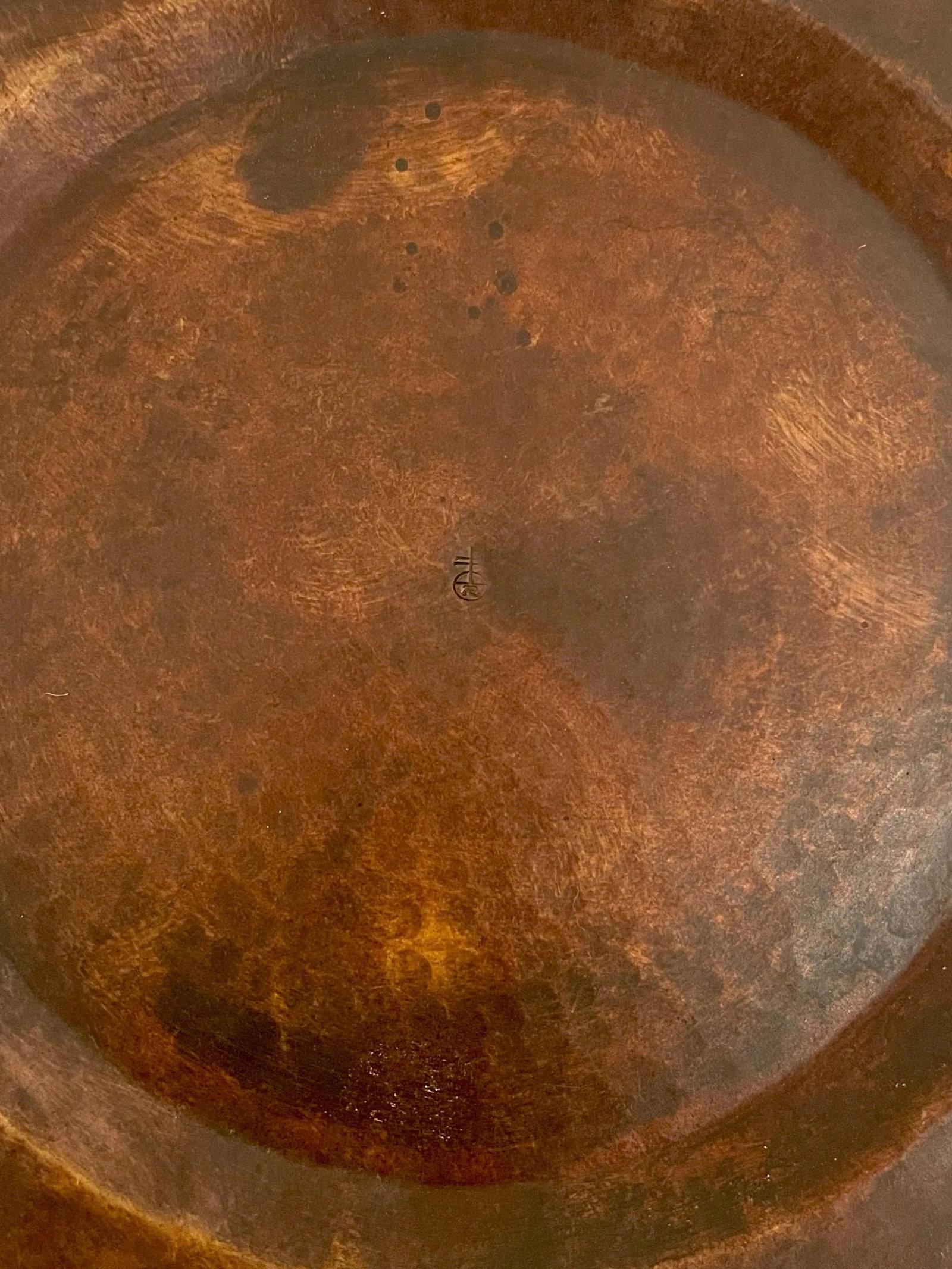 Roycroft Arts & Crafts Copper Service Plates, Roycroft Inn at East Aurora NY - Set of 7 - 6