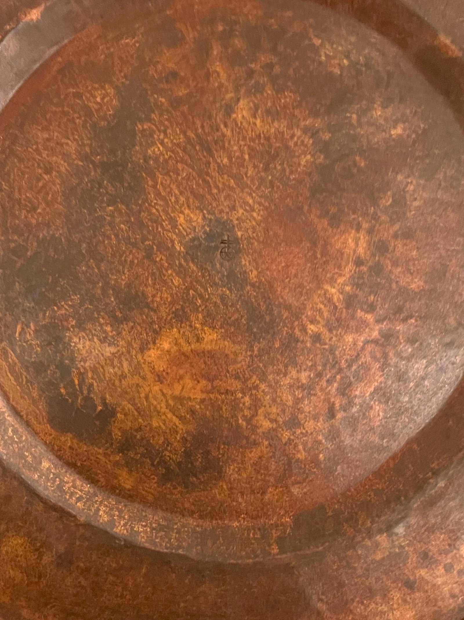 Roycroft Arts & Crafts Copper Service Plates, Roycroft Inn at East Aurora NY - Set of 7 - 8