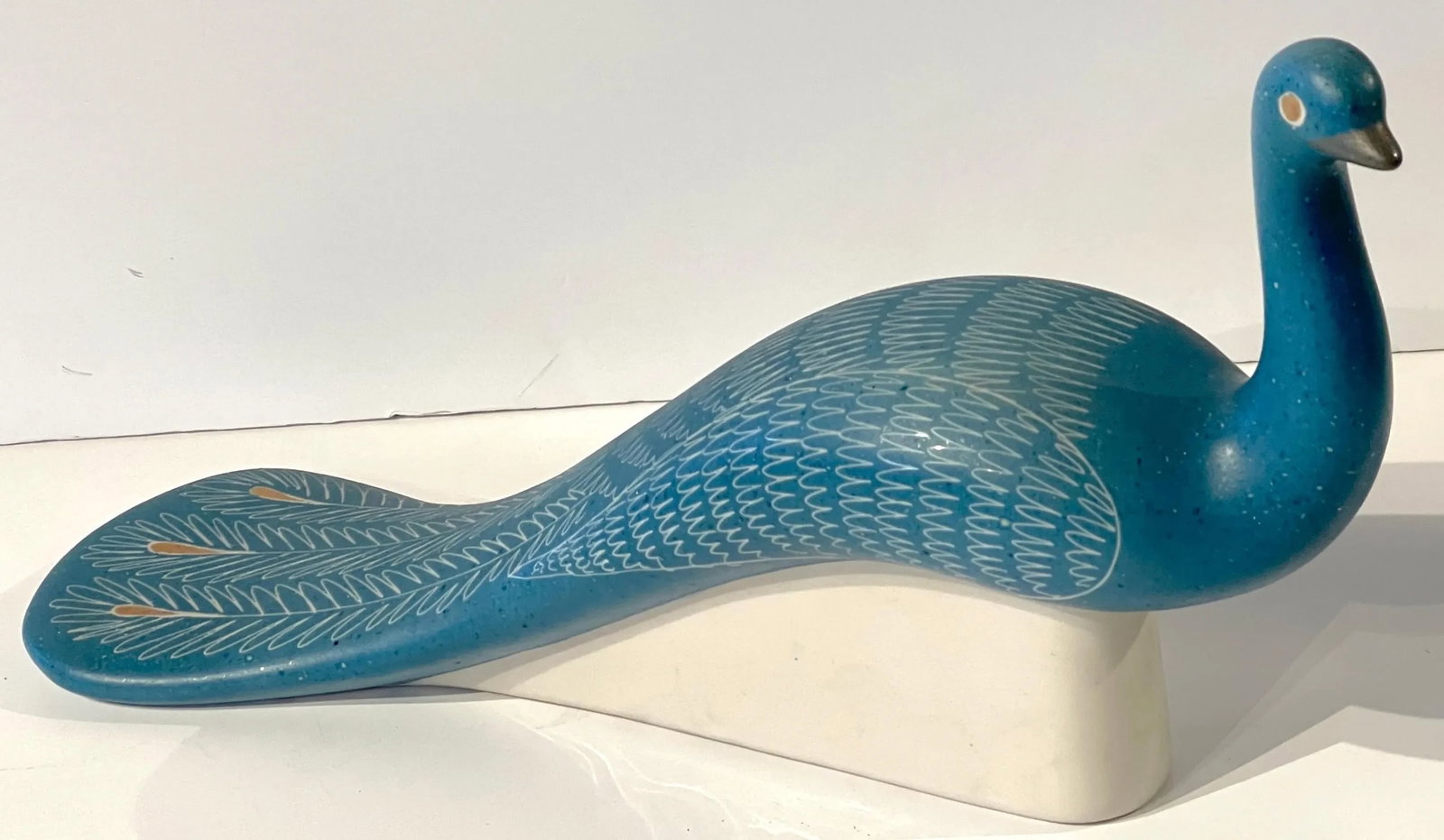 Blue Peacocks Sculptures, by Waylande Gregory - a Pair - 2
