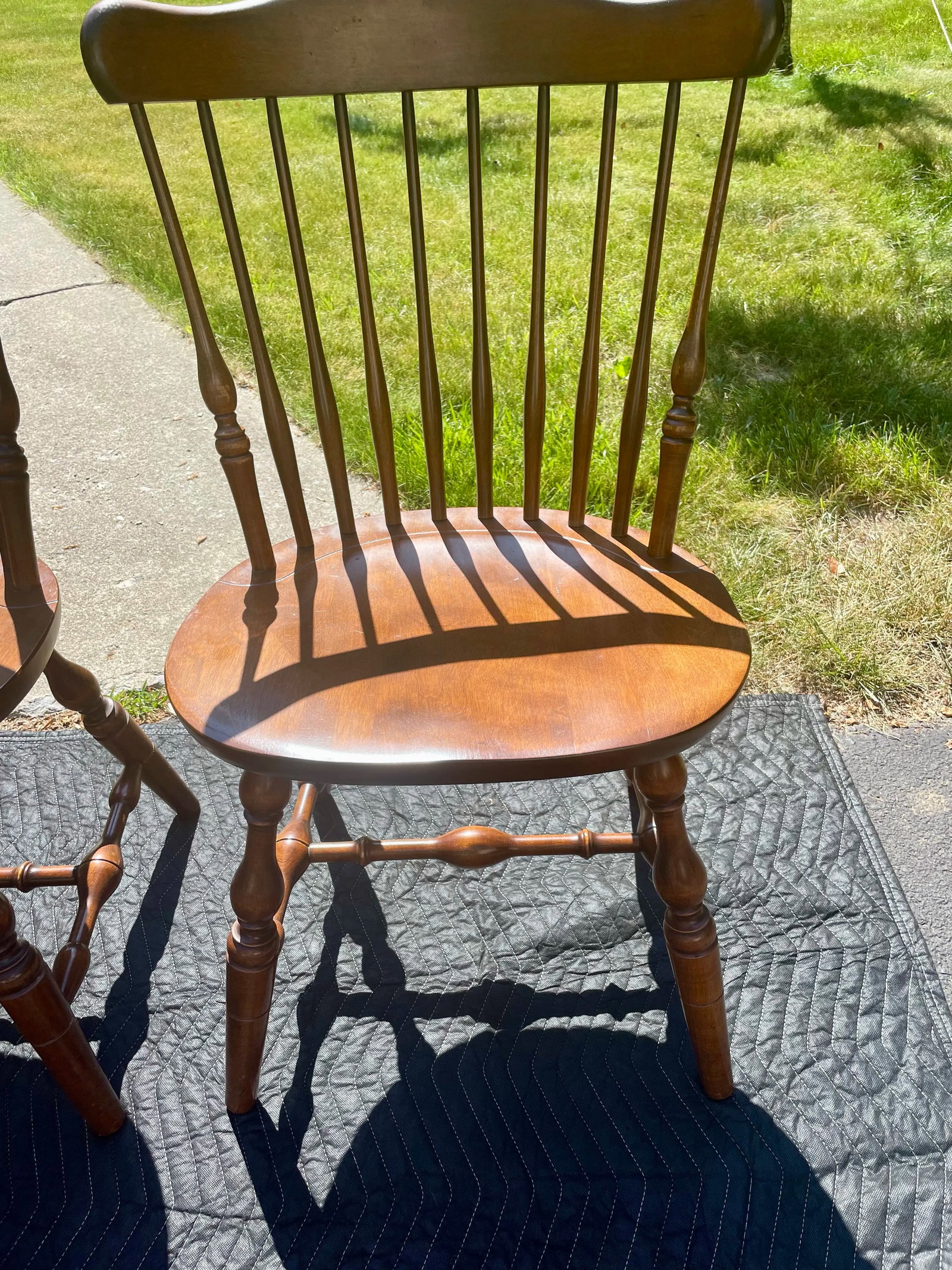 Mid 20th Century S. Bent & Bros. Fan Back Windsor Chairs - Set of 3 - 5