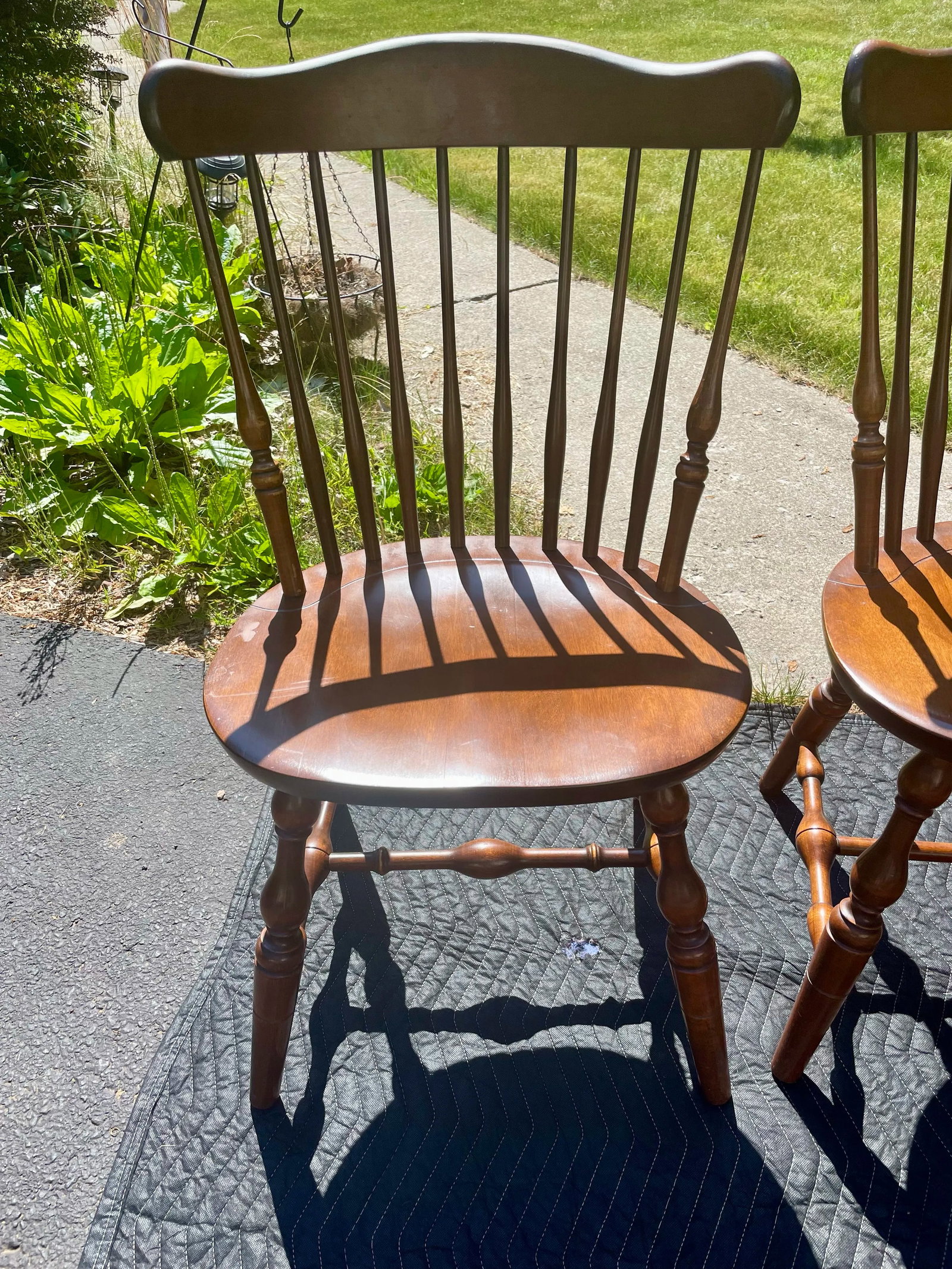 Mid 20th Century S. Bent & Bros. Fan Back Windsor Chairs - Set of 3 - 7