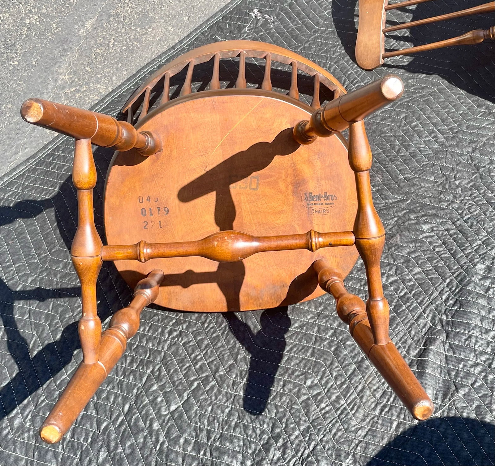Mid 20th Century S. Bent & Bros. Fan Back Windsor Chairs - Set of 3 - 9