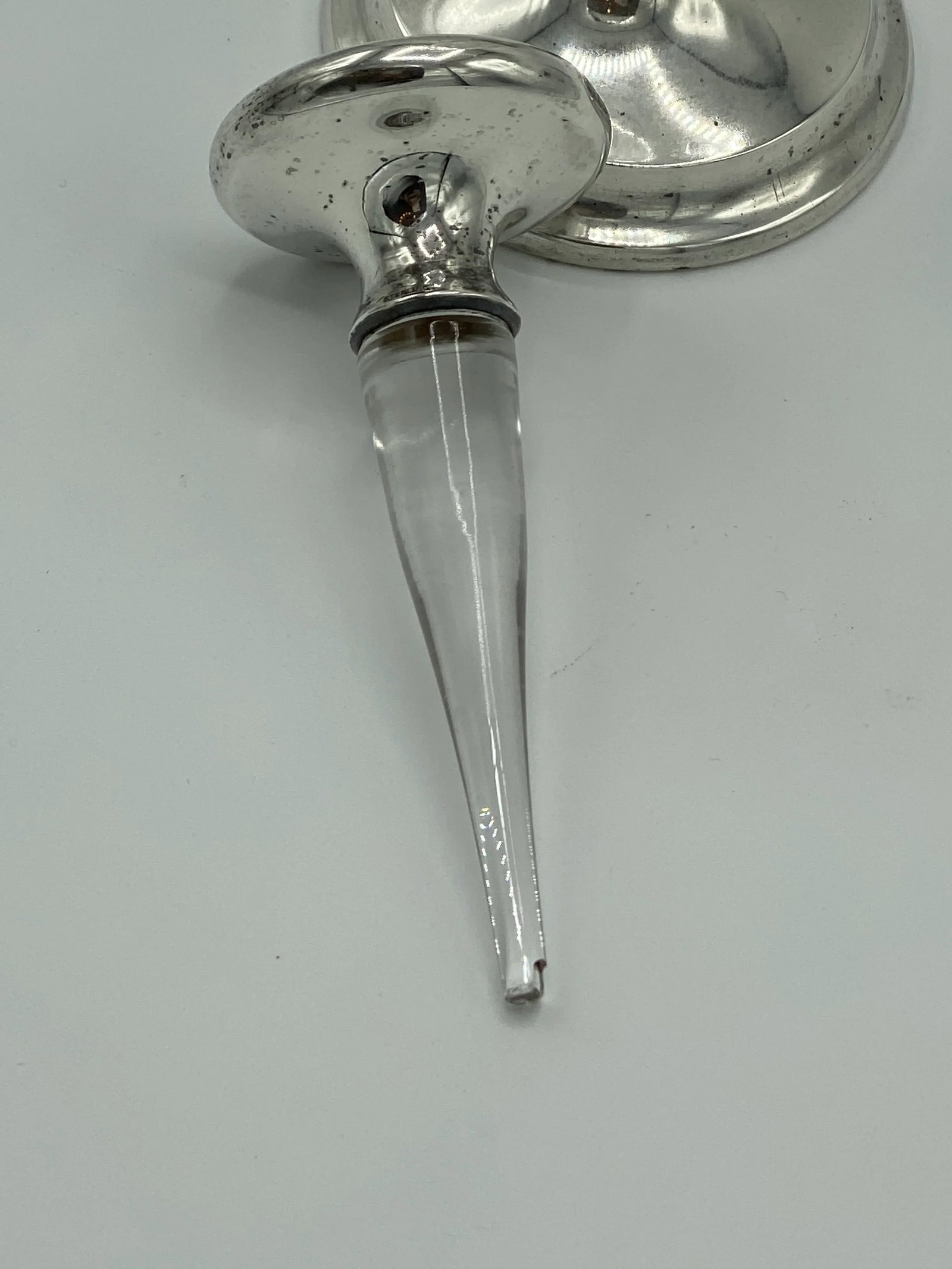 Antique Gorham Sterling Silver and Cut Glass Perfume Bottle With Stopper - 7