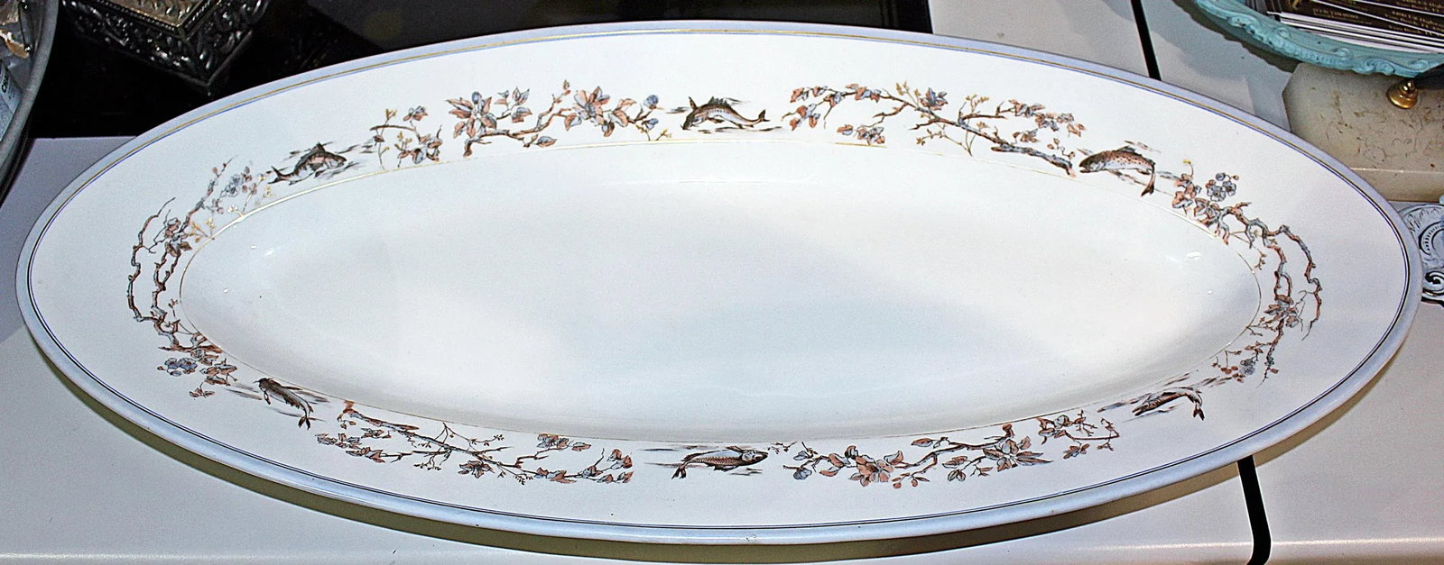 Limoges Fish Design Dining Pieces - Set of 10 - 2