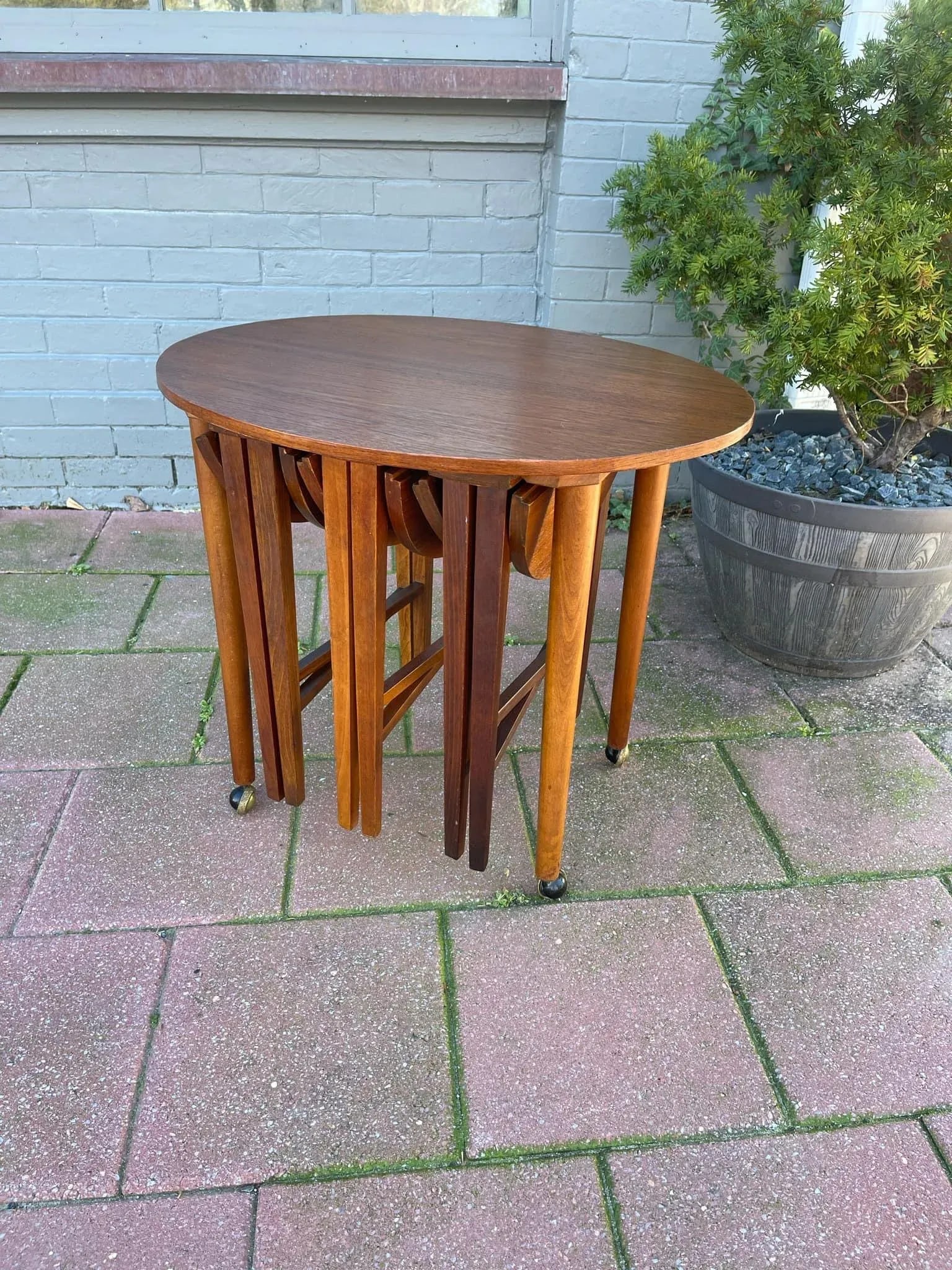 Danish 1960s Mid-Century Modern Teak Nesting Tables - Set of 4 - 4