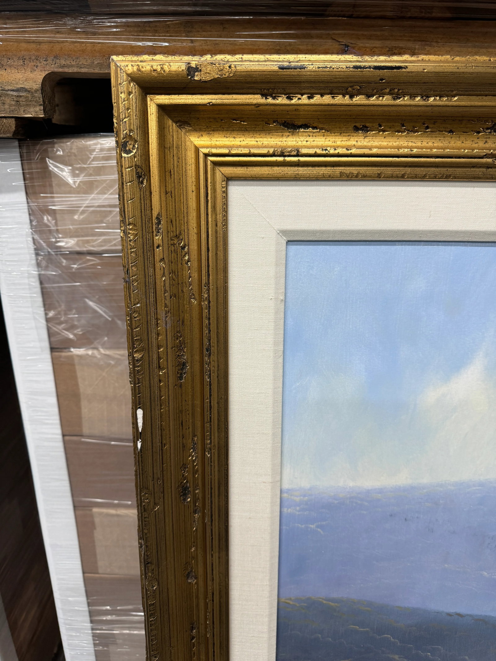 Late 20th Century Rural Landscape by Tomas Trillo, Original Oil on Canvas Matted & Framed, Signed Wi - 6