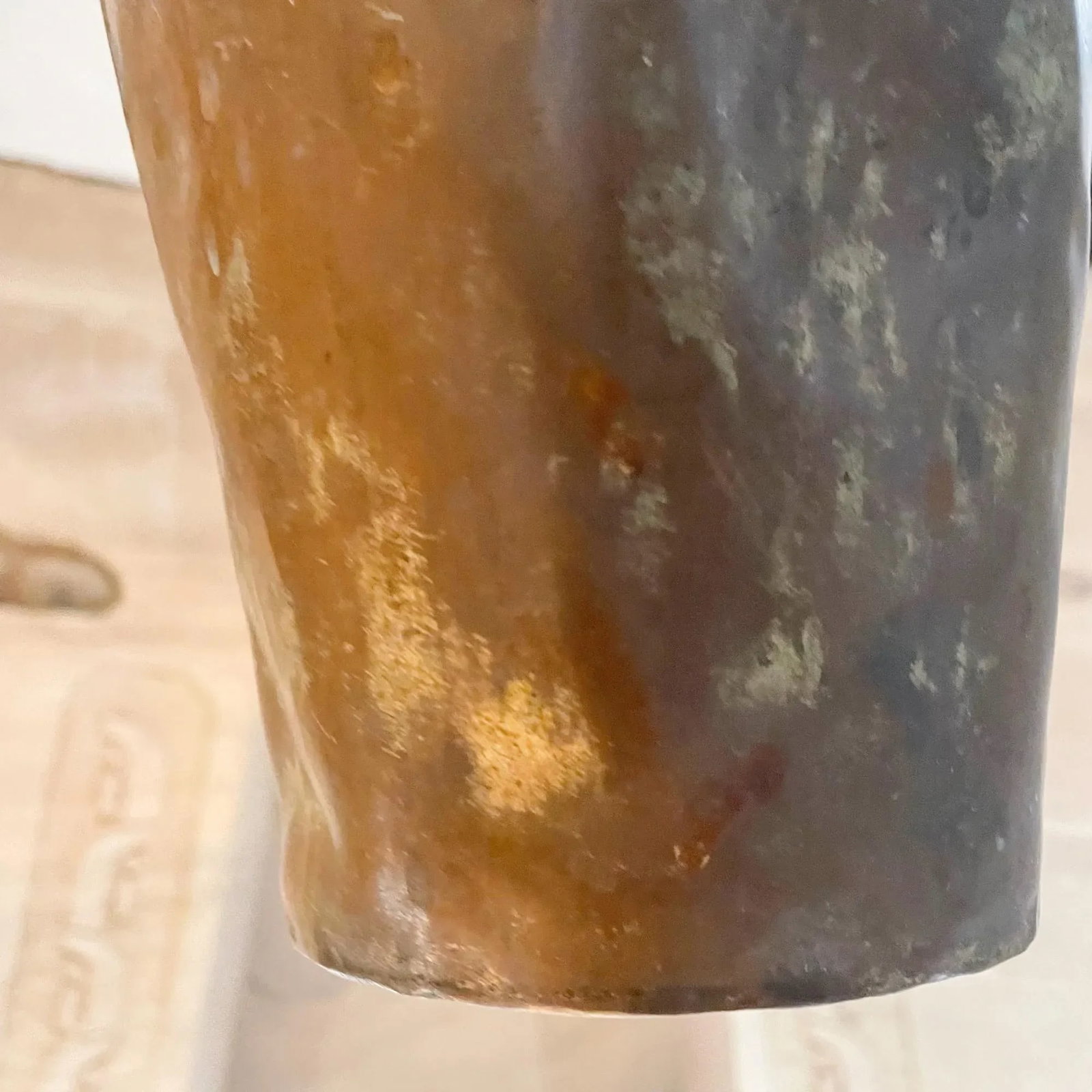 Antique French Vessel Copper & Brass Original Chain - 6