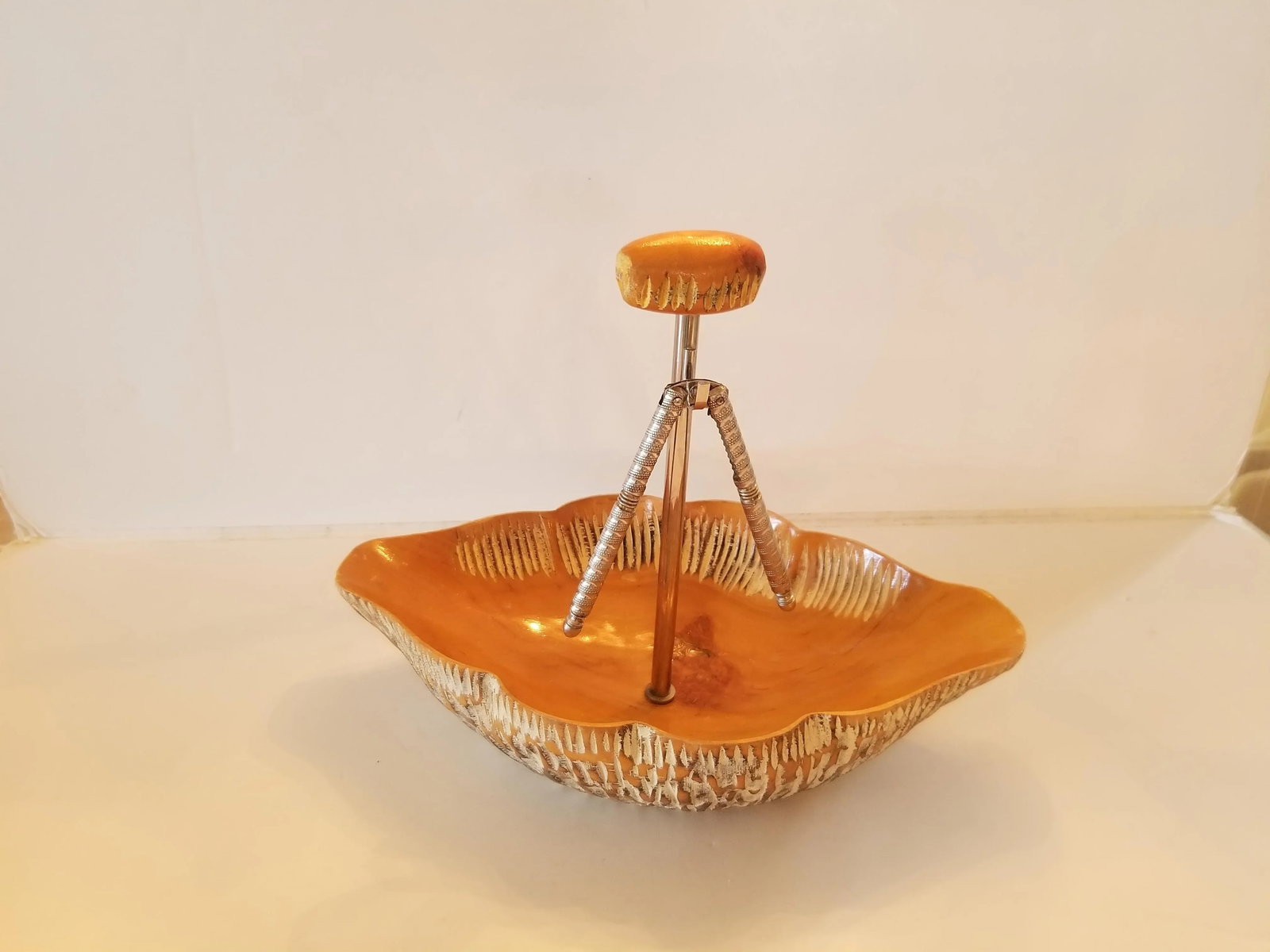 1960s Macabo Cusano Aldo Tura Wood Bowl Nutcracker Set Milan Italy - 12