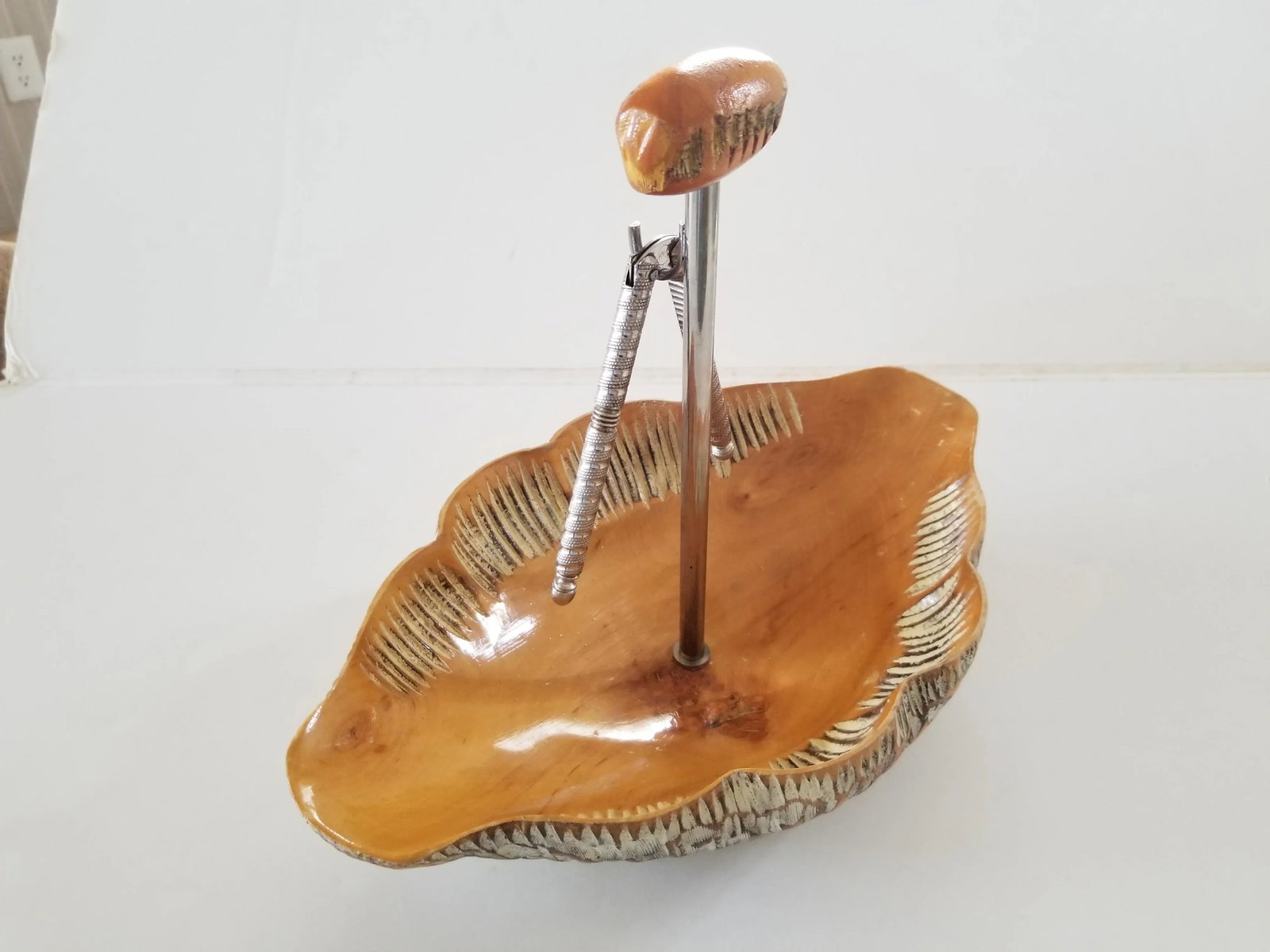 1960s Macabo Cusano Aldo Tura Wood Bowl Nutcracker Set Milan Italy - 2