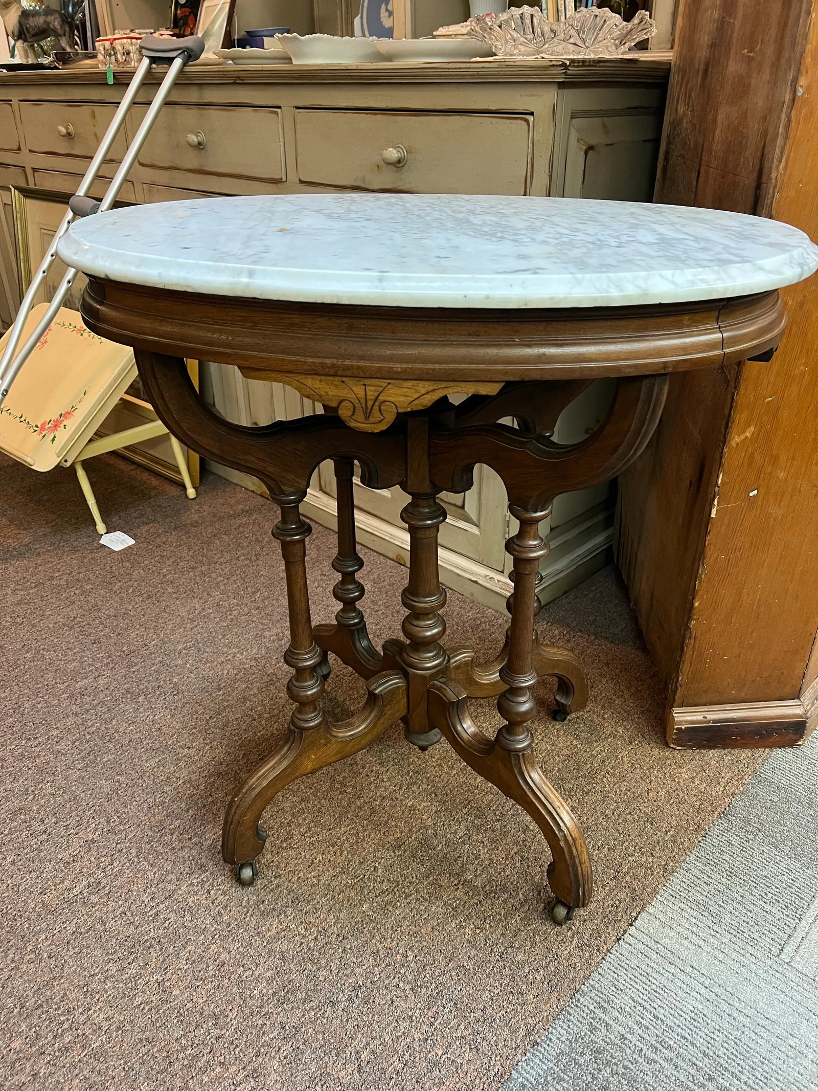 East Lake Marble Top Parlor Table - 4